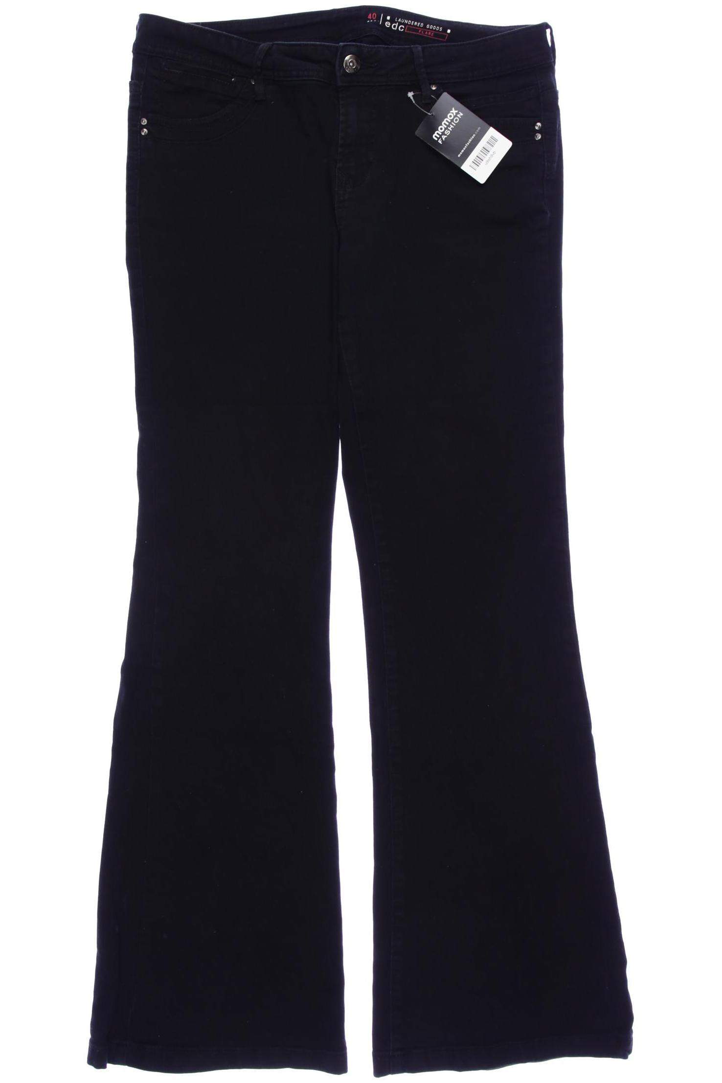 

edc by Esprit Damen Jeans, schwarz, Gr. 40
