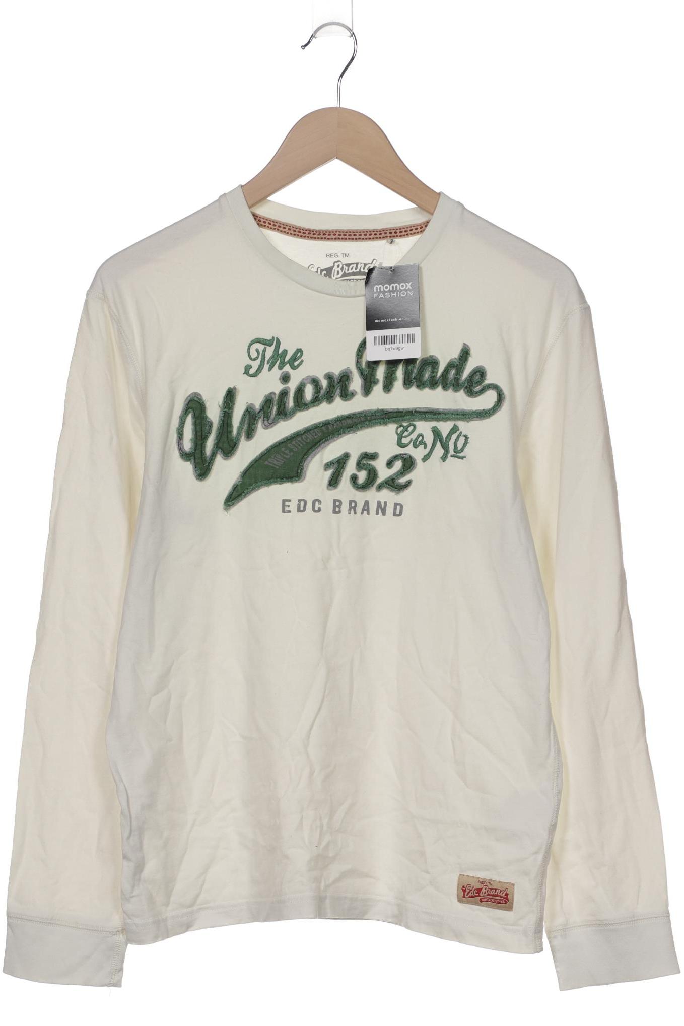 

edc by Esprit Herren Langarmshirt, cremeweiß, Gr. 48