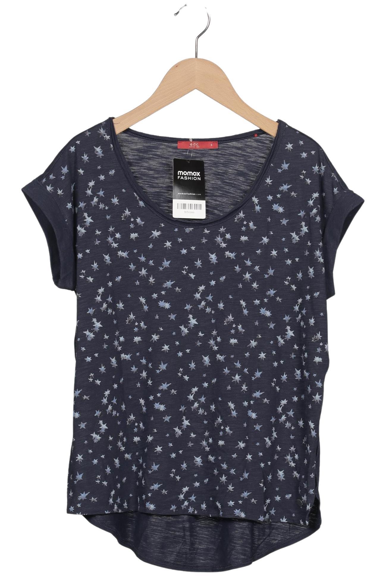 

edc by Esprit Damen T-Shirt, marineblau, Gr. 36