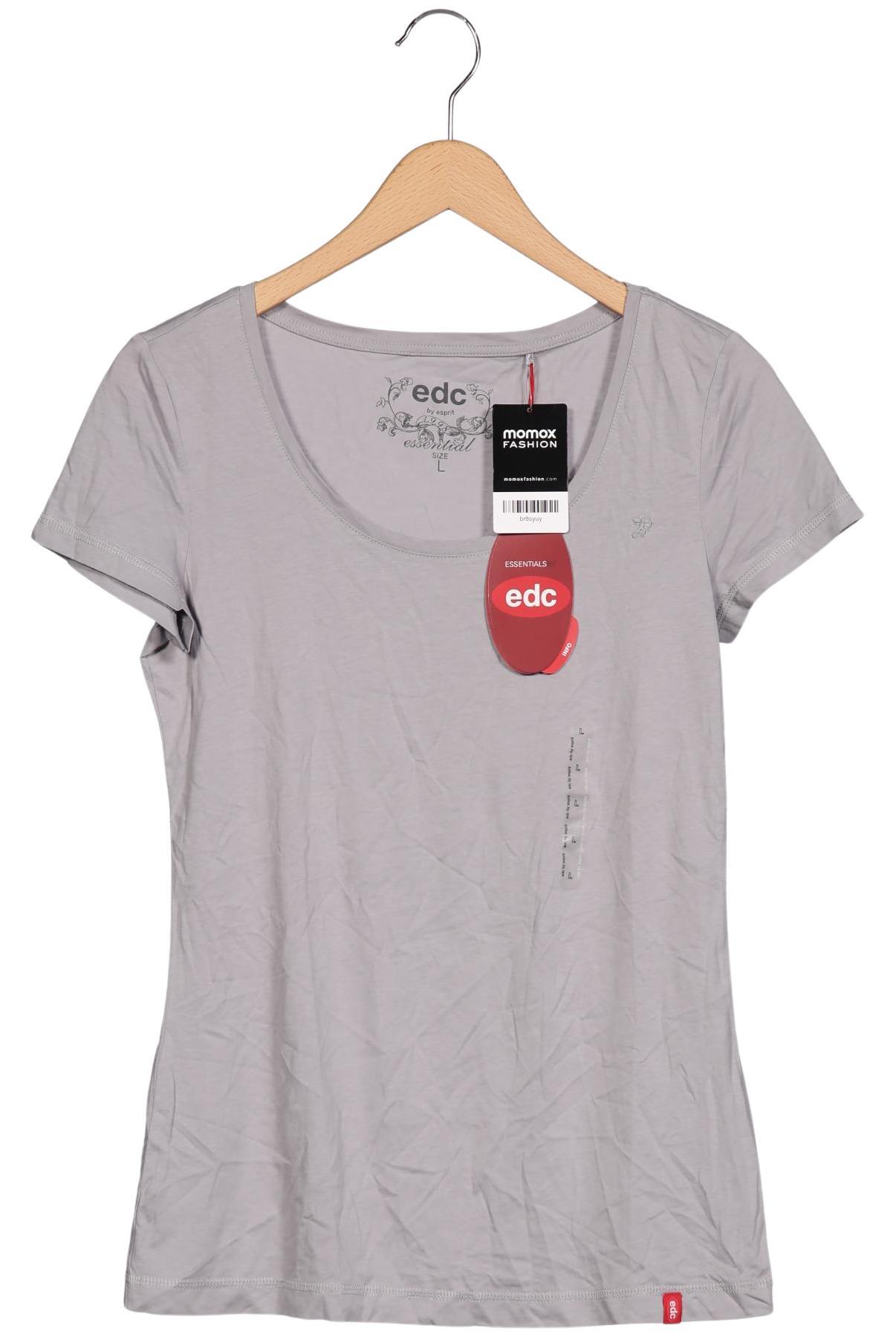 

edc by Esprit Damen T-Shirt, grau, Gr. 42