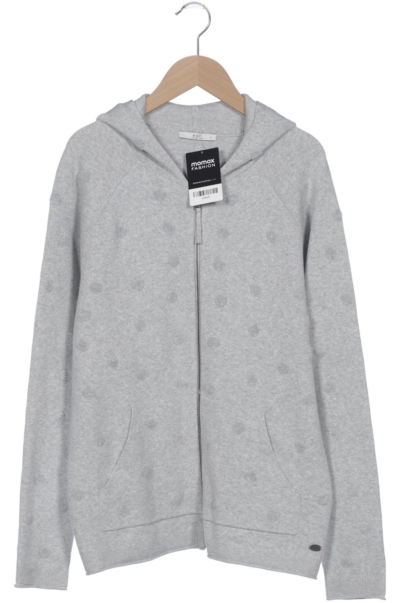 

edc by Esprit Damen Kapuzenpullover, grau, Gr. 42