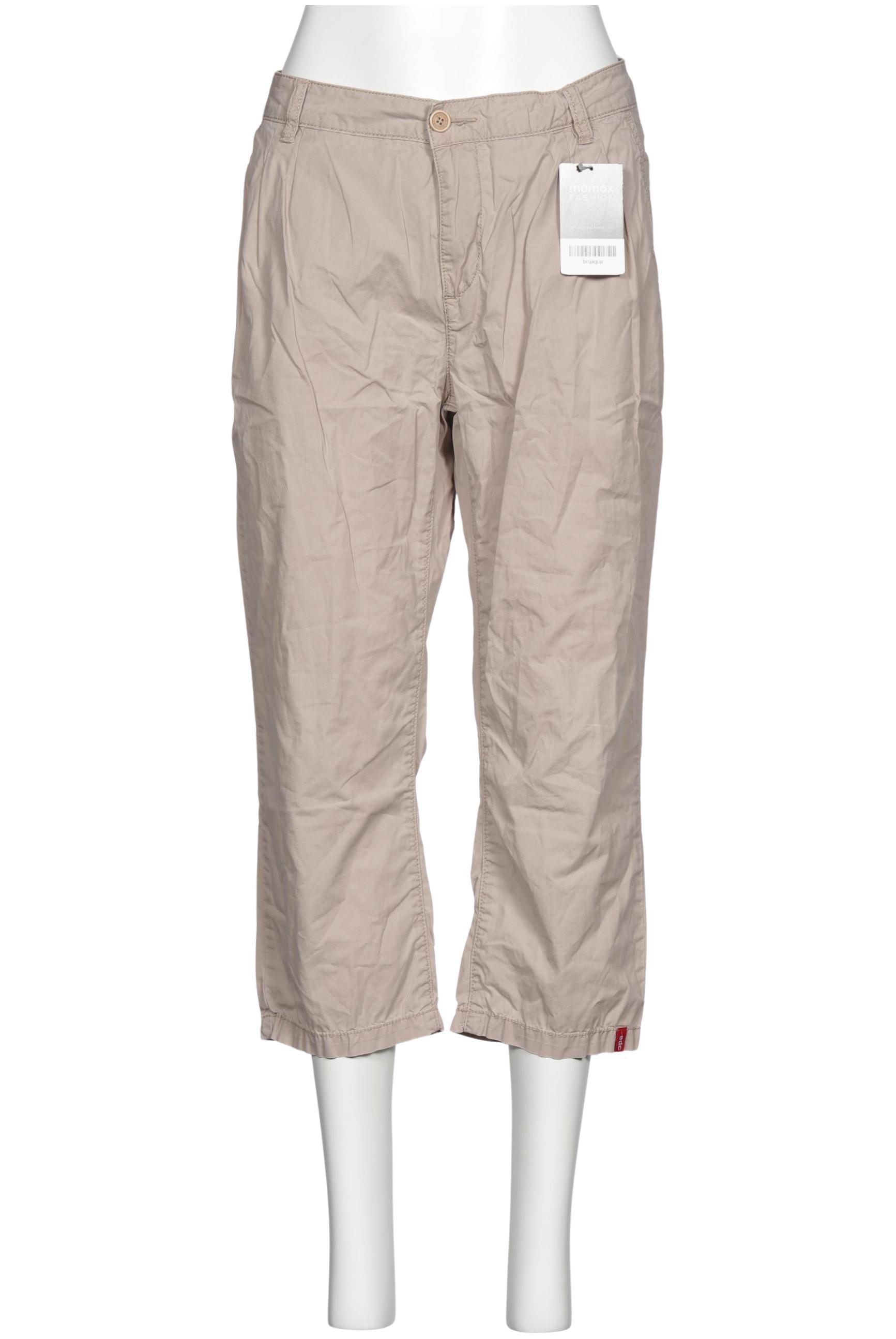 

edc by Esprit Damen Stoffhose, beige, Gr. 40