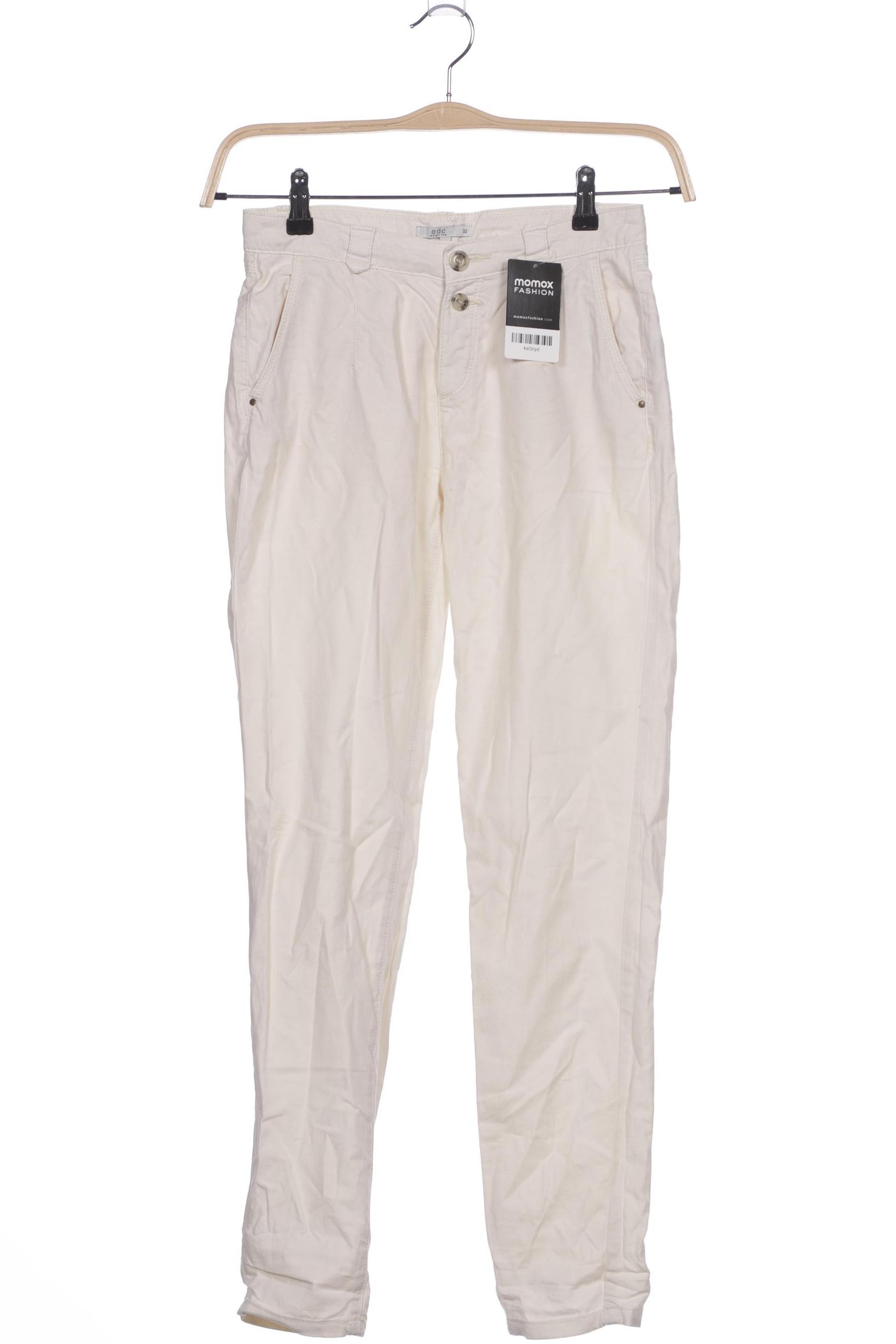 

edc by Esprit Damen Stoffhose, cremeweiß, Gr. 32