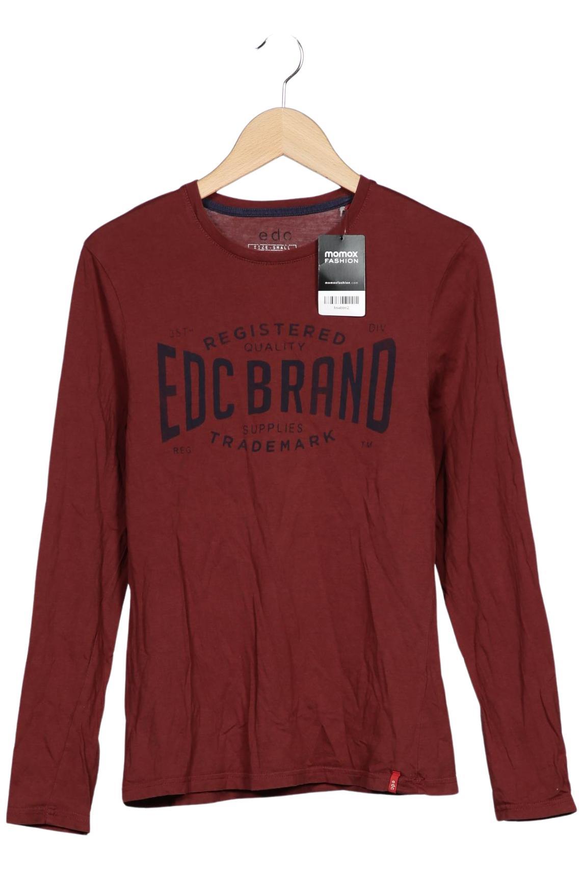 

edc by Esprit Herren Langarmshirt, rot, Gr. 46