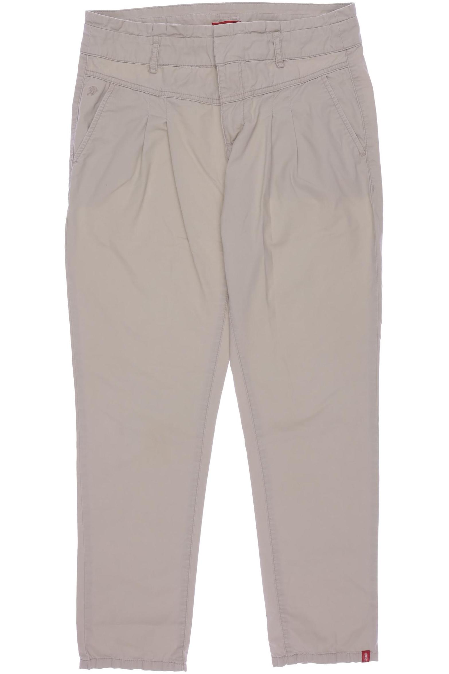 

edc by Esprit Damen Stoffhose, beige, Gr. 36