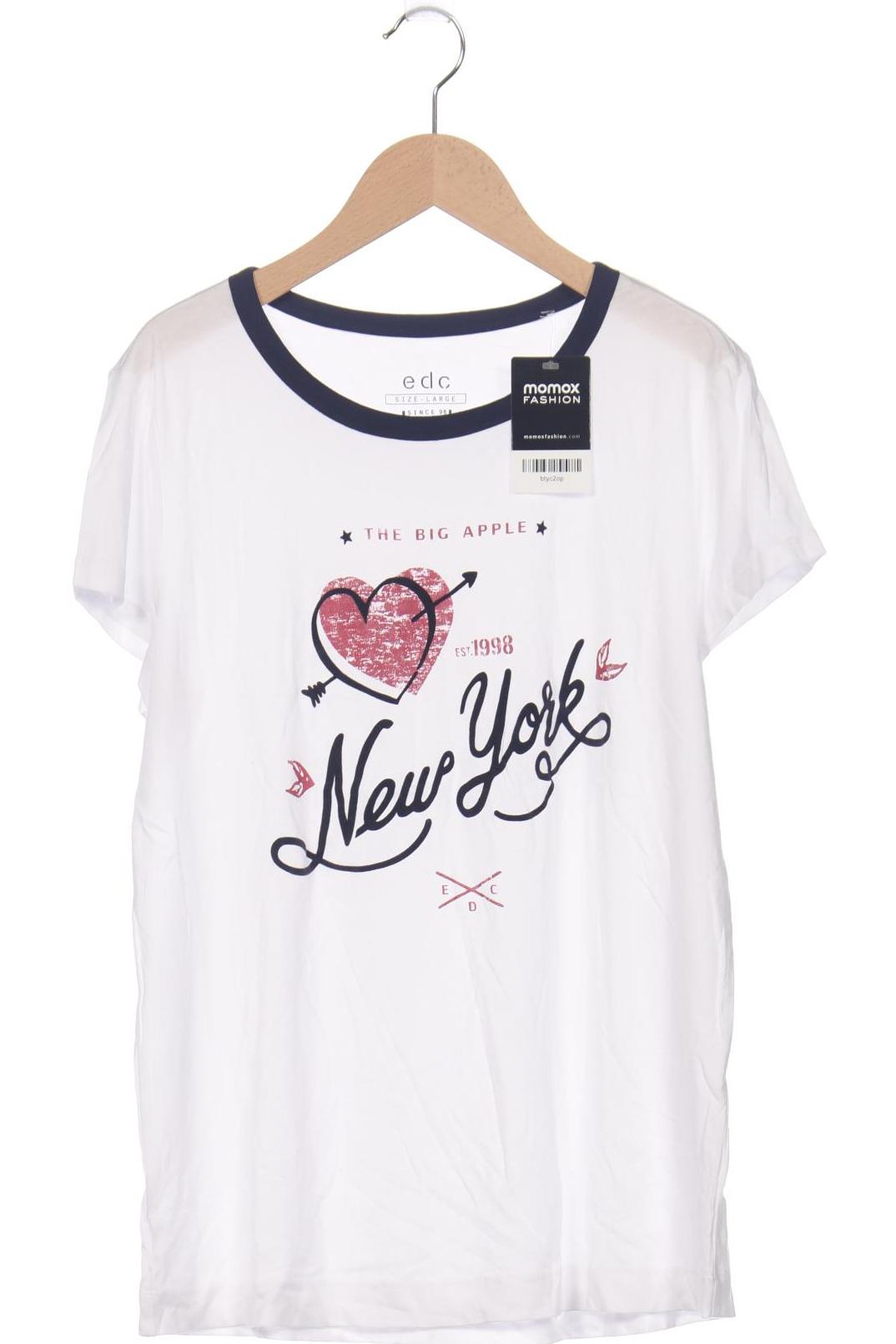 

edc by Esprit Damen T-Shirt, weiß, Gr. 42