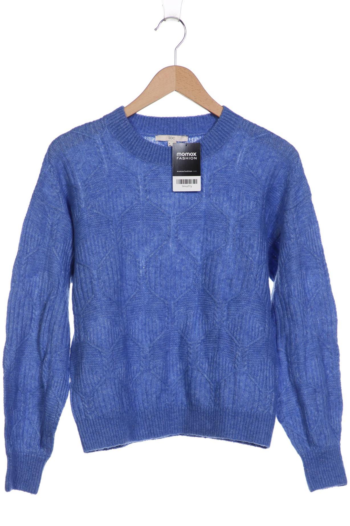 

edc by Esprit Damen Pullover, blau, Gr. 38