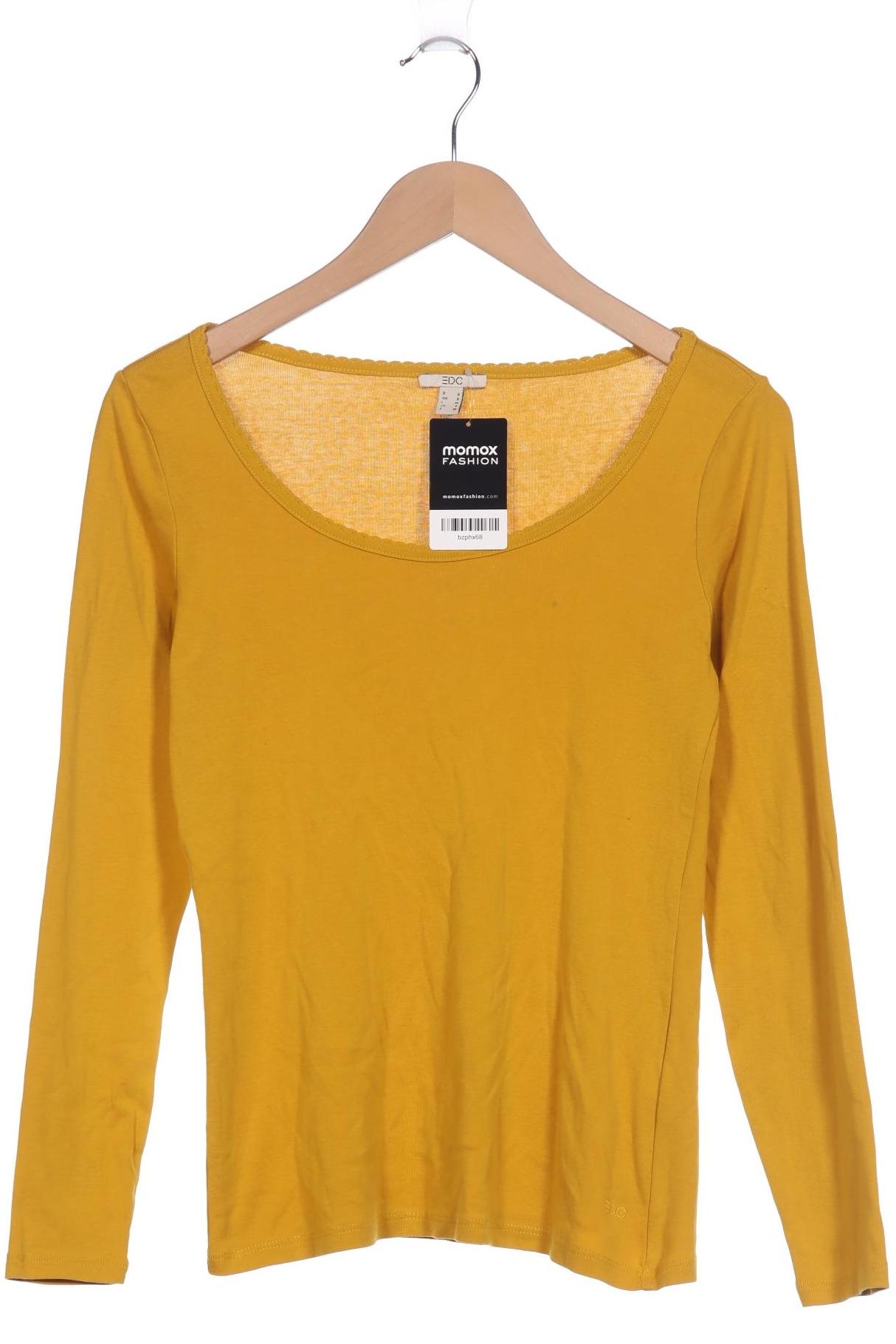 

edc by Esprit Damen Langarmshirt, gelb, Gr. 36
