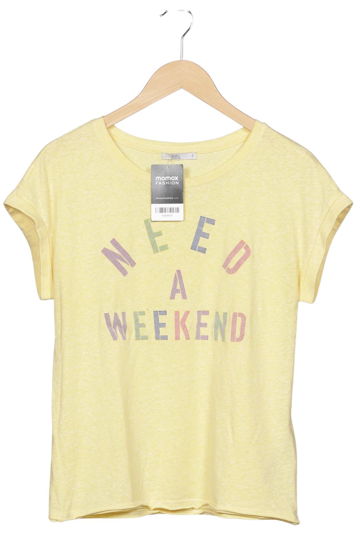 

edc by Esprit Damen T-Shirt, gelb, Gr. 36