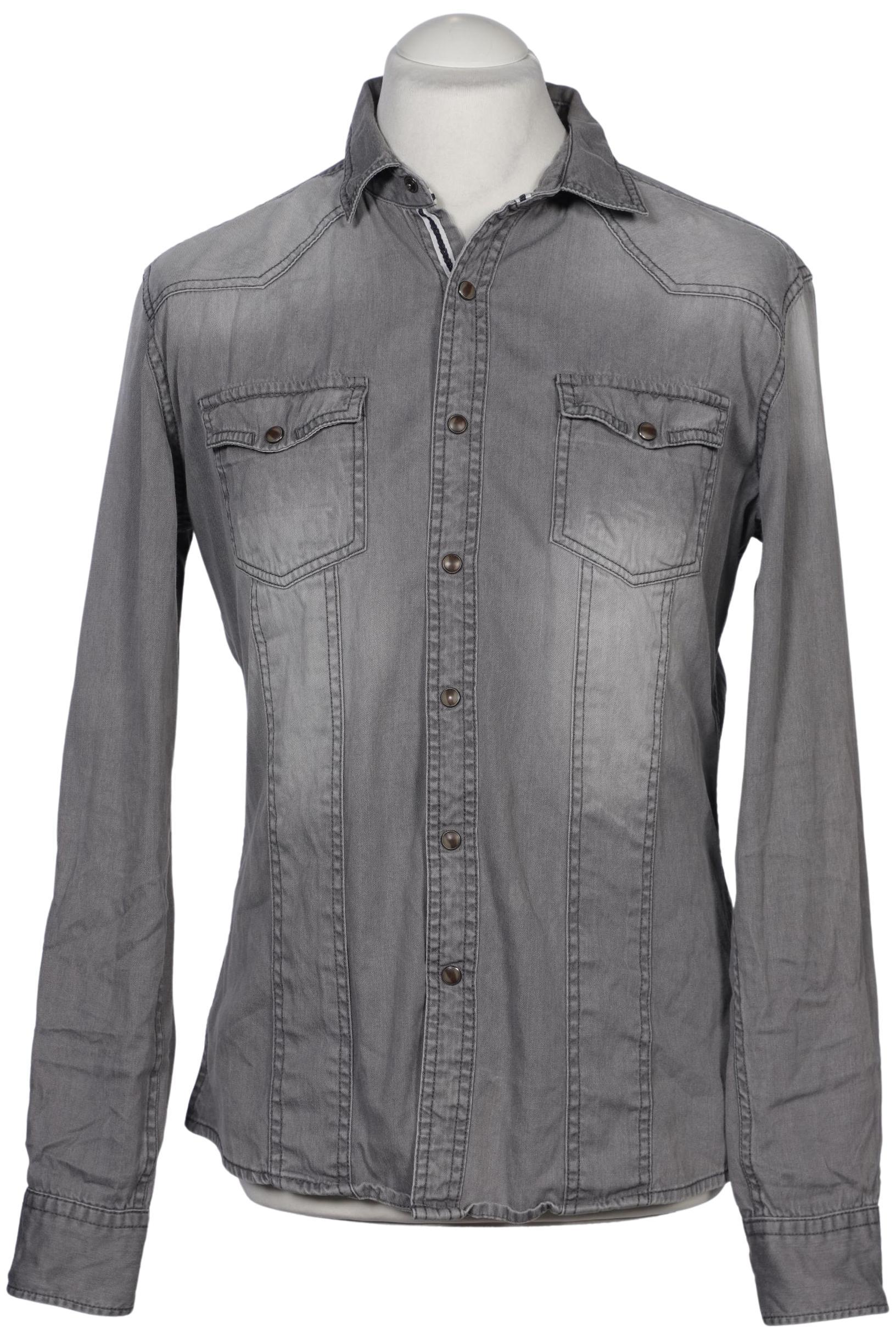 

edc by Esprit Herren Hemd, grau, Gr. 48