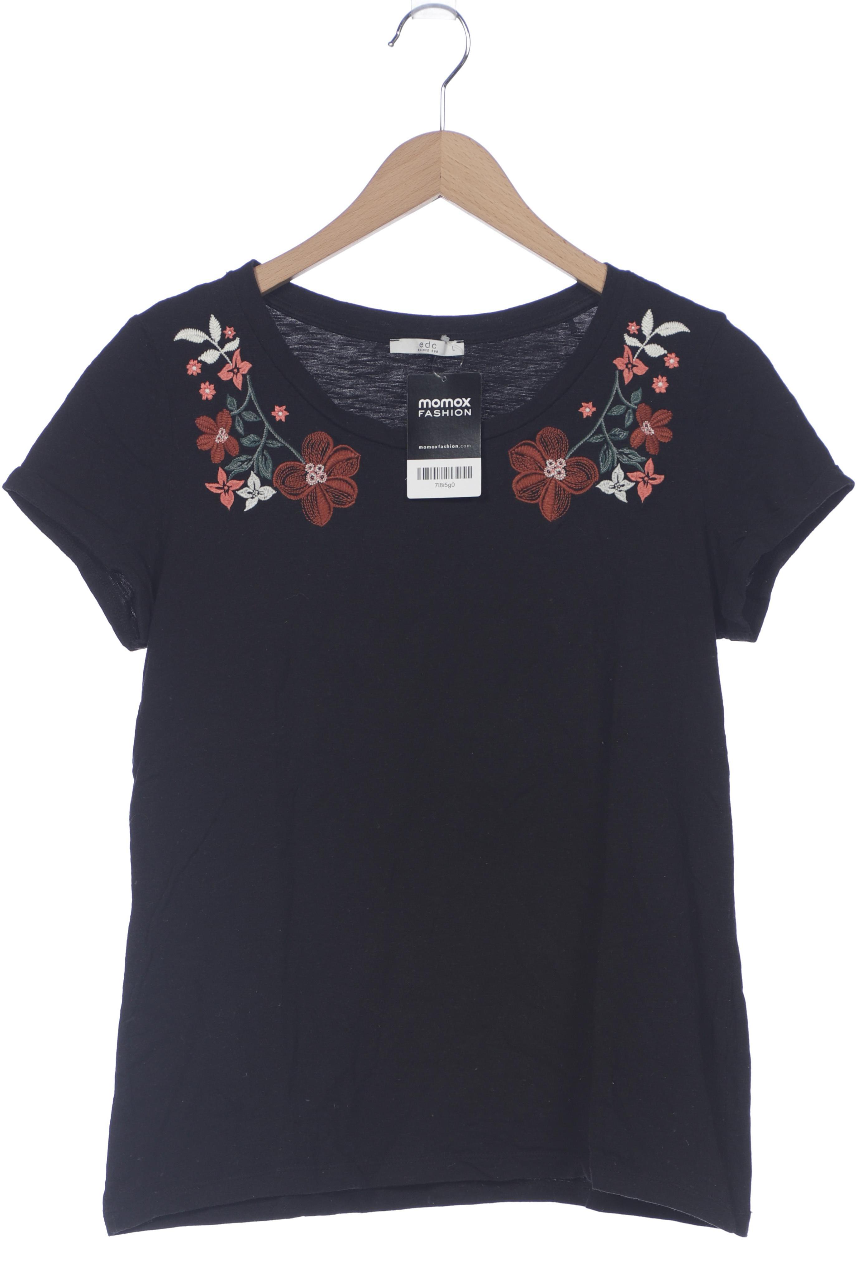 

edc by Esprit Damen T-Shirt, schwarz, Gr. 42