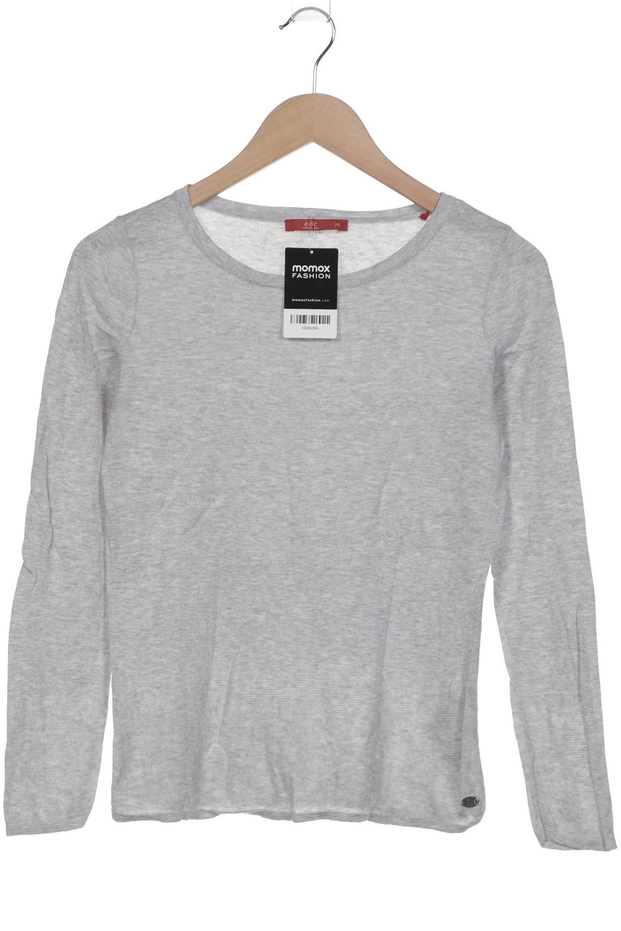 

edc by Esprit Damen Langarmshirt, grau, Gr. 34