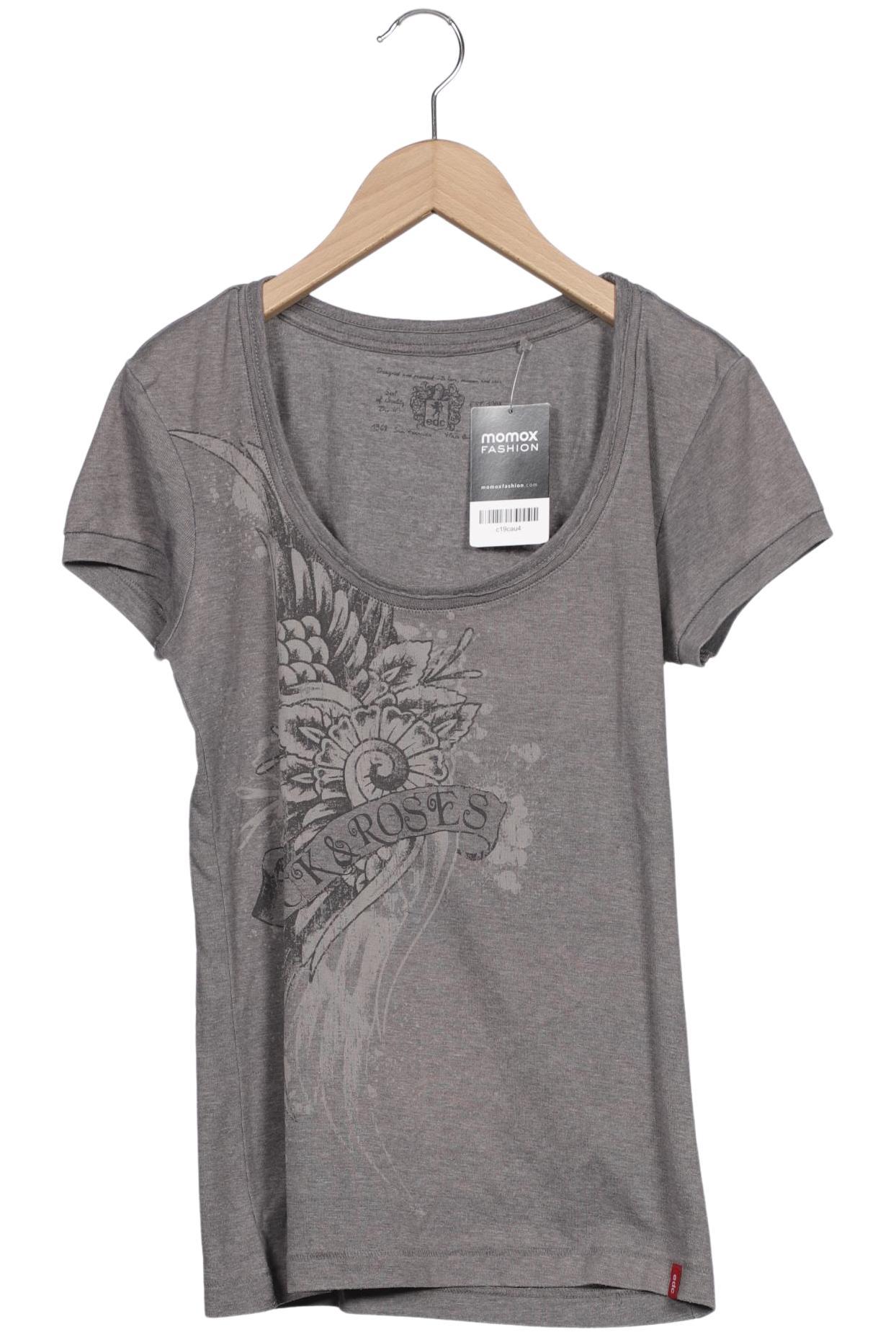 

edc by Esprit Damen T-Shirt, grau, Gr. 38