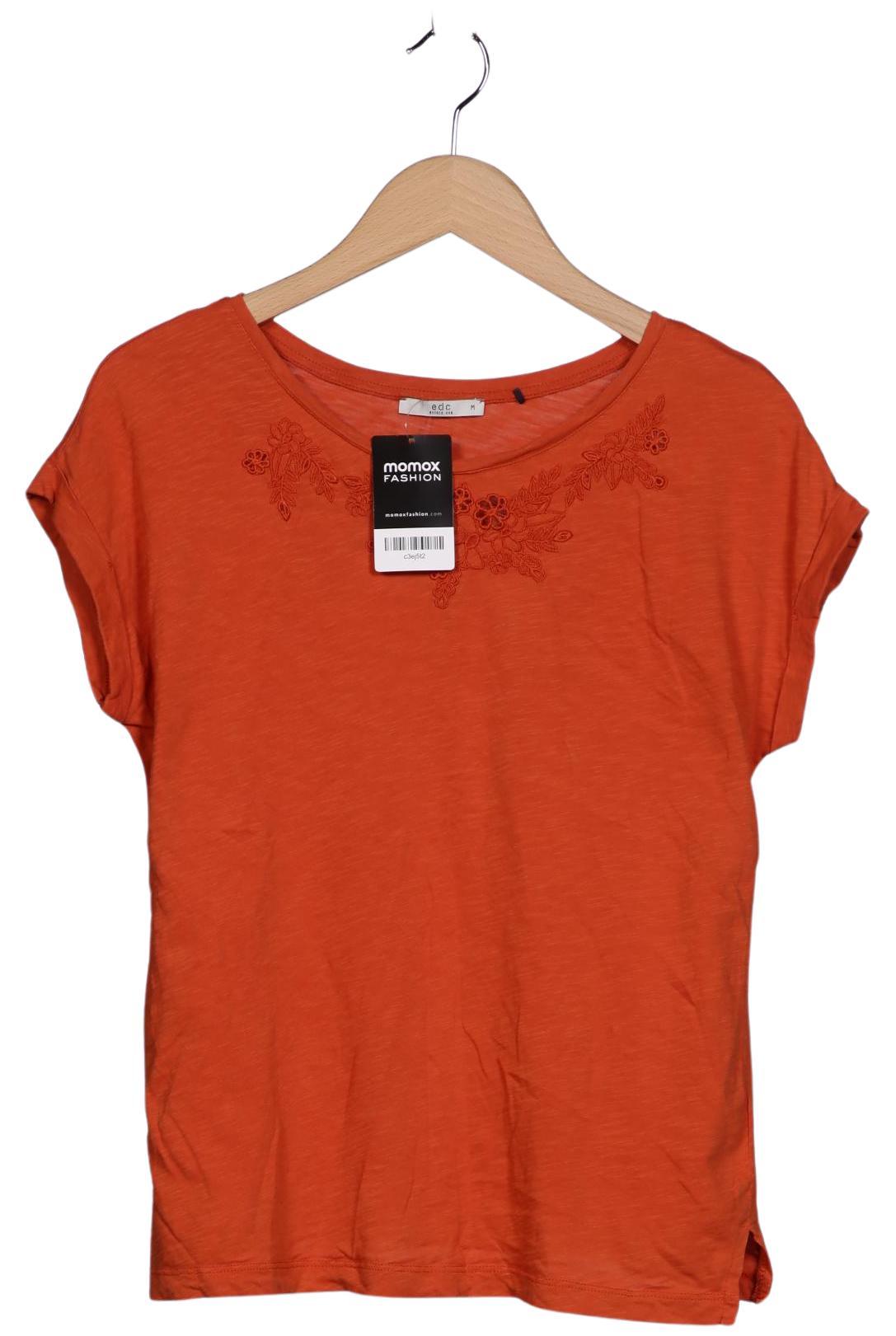 

edc by Esprit Damen T-Shirt, orange, Gr. 38