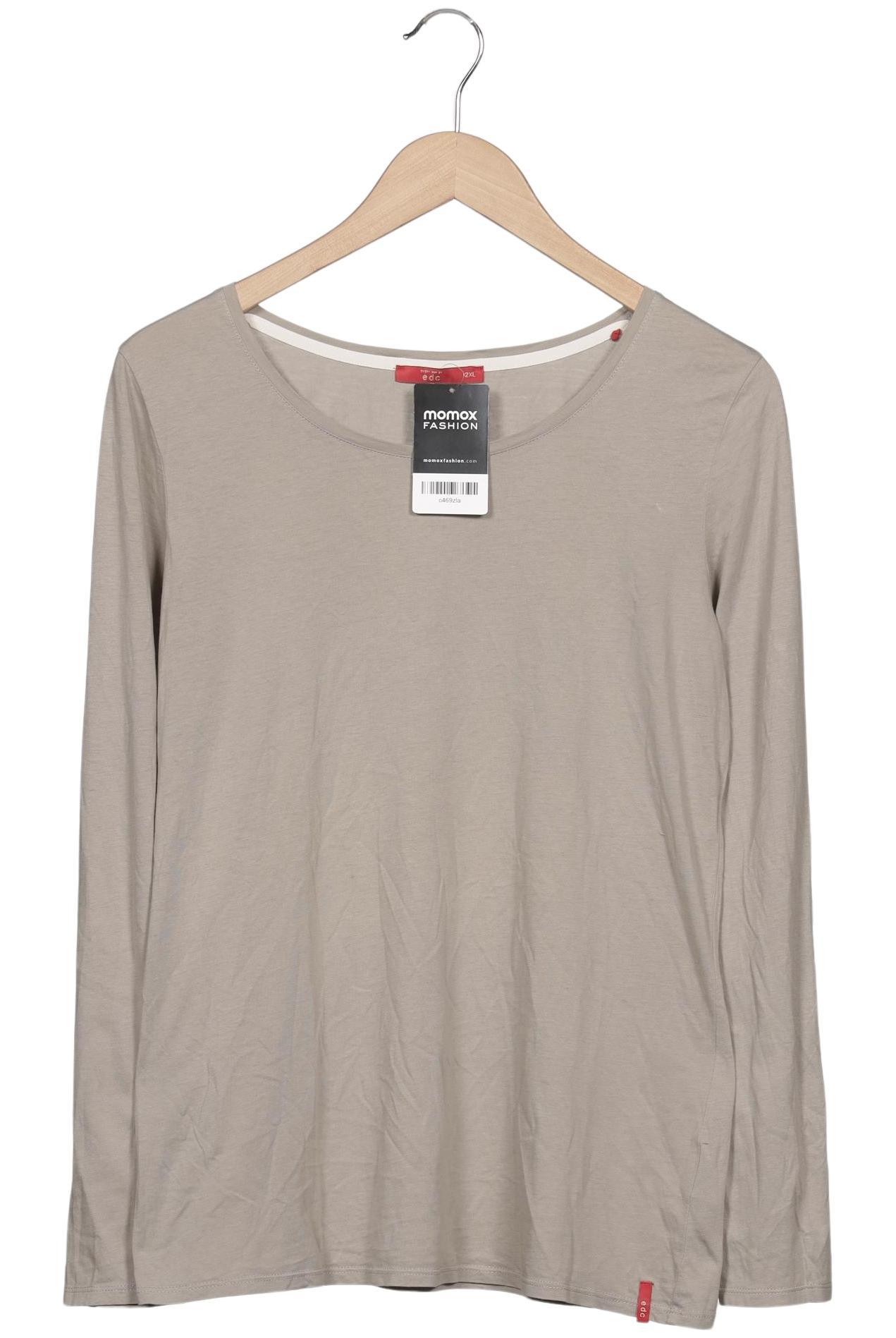 

edc by Esprit Damen Langarmshirt, beige, Gr. 46