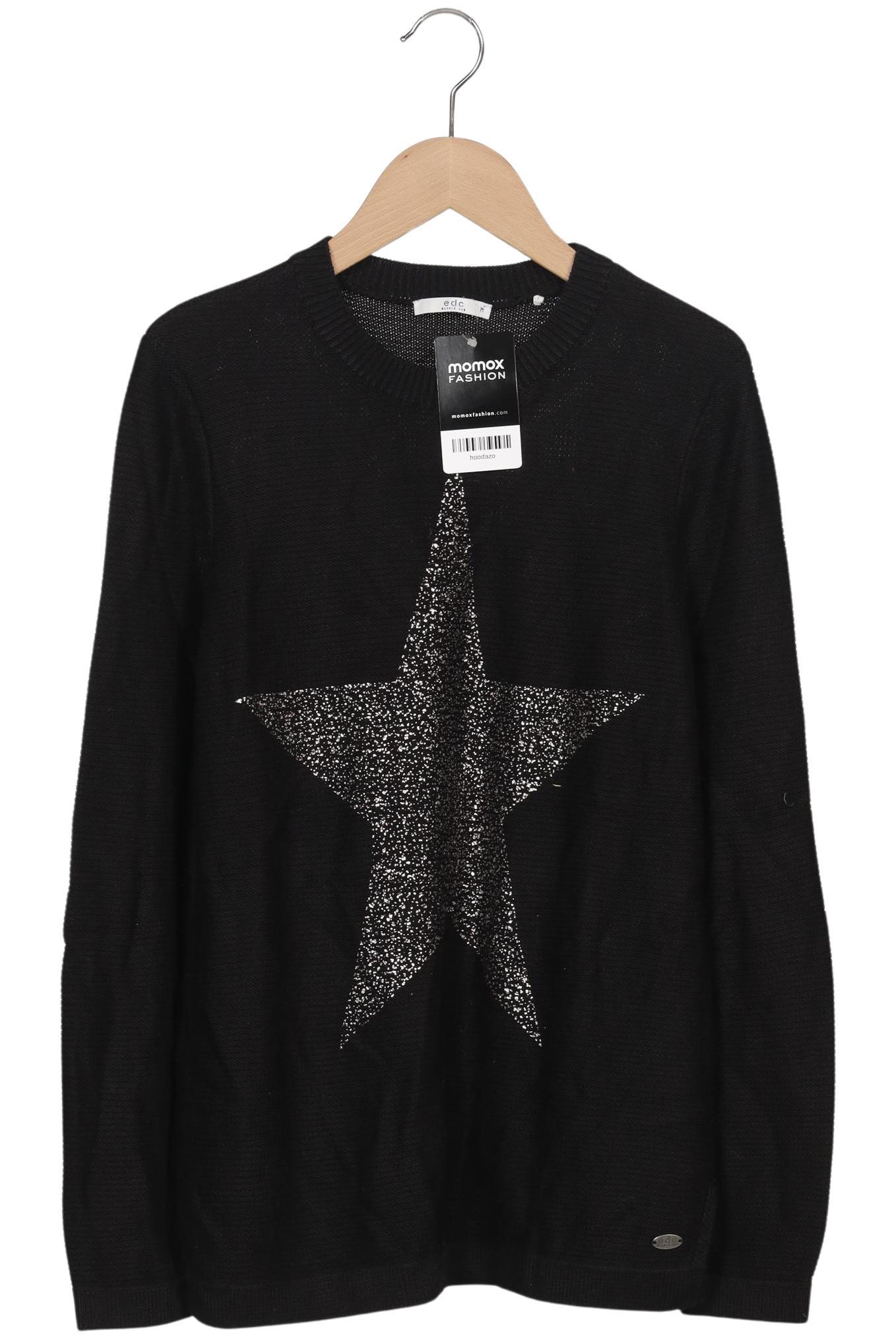 

edc by Esprit Damen Pullover, schwarz, Gr. 38