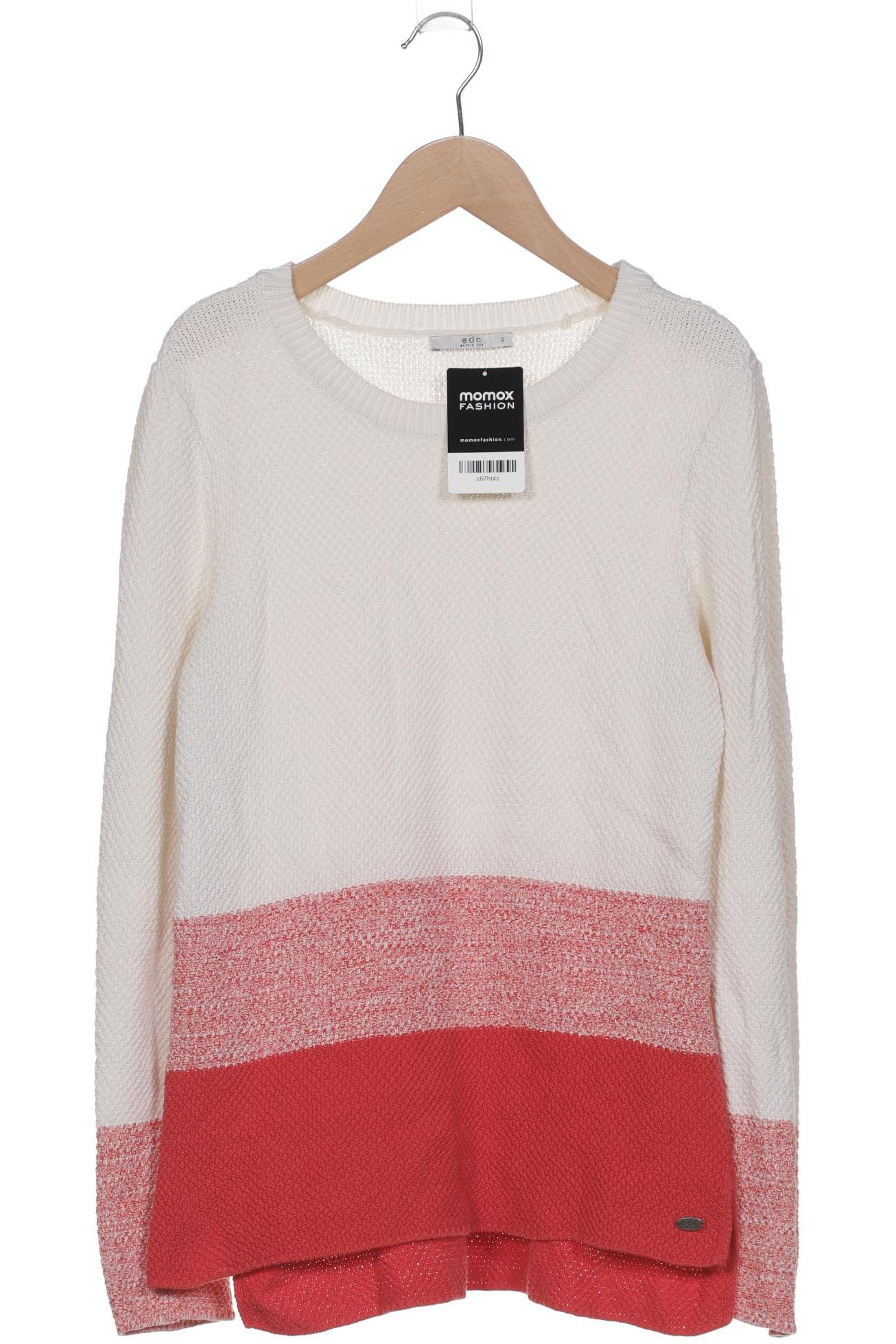 

edc by Esprit Damen Pullover, weiß, Gr. 36