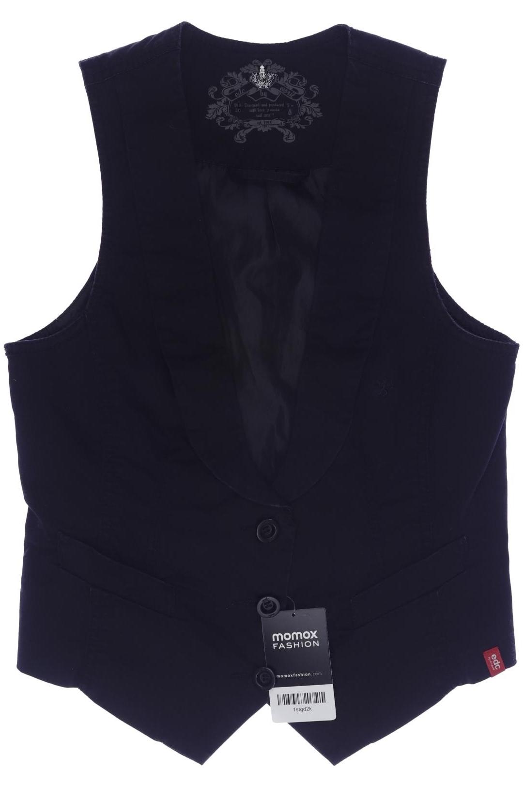 

edc by Esprit Damen Weste, schwarz, Gr. 36