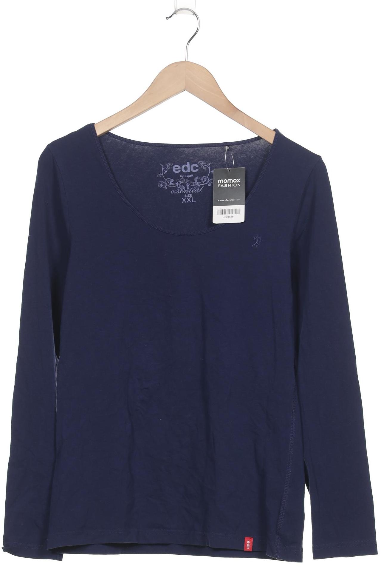 

edc by Esprit Damen Langarmshirt, marineblau, Gr. 46