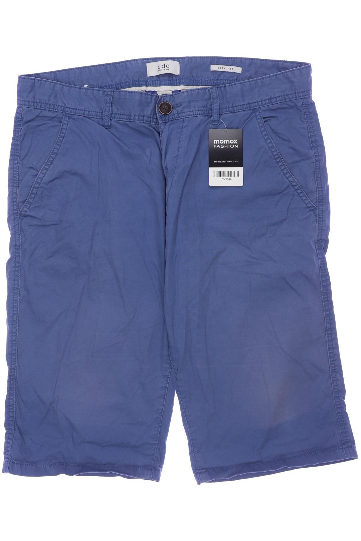 

edc by Esprit Herren Shorts, blau, Gr. 34