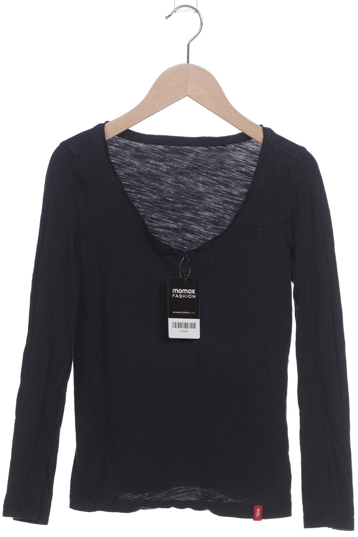 

edc by Esprit Damen Langarmshirt, marineblau, Gr. 36