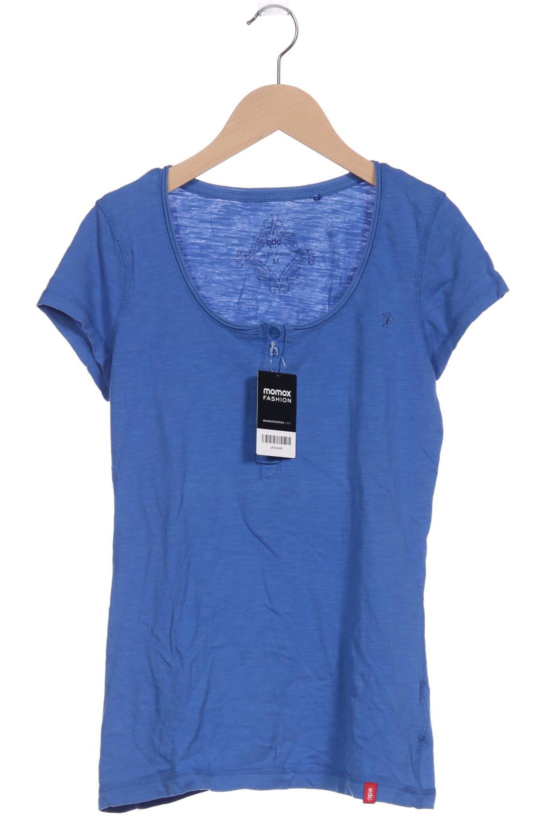 

edc by Esprit Damen T-Shirt, blau, Gr. 38