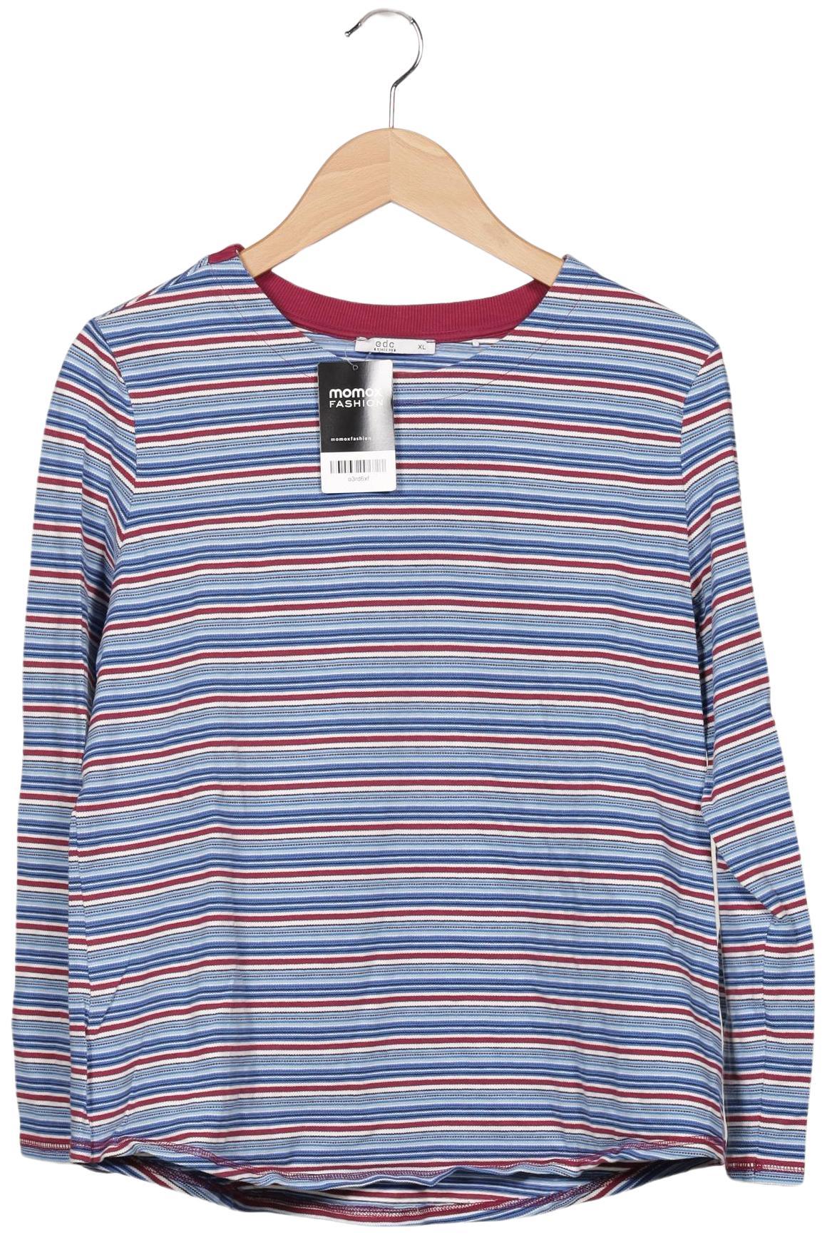 

edc by Esprit Damen Langarmshirt, mehrfarbig, Gr. 44