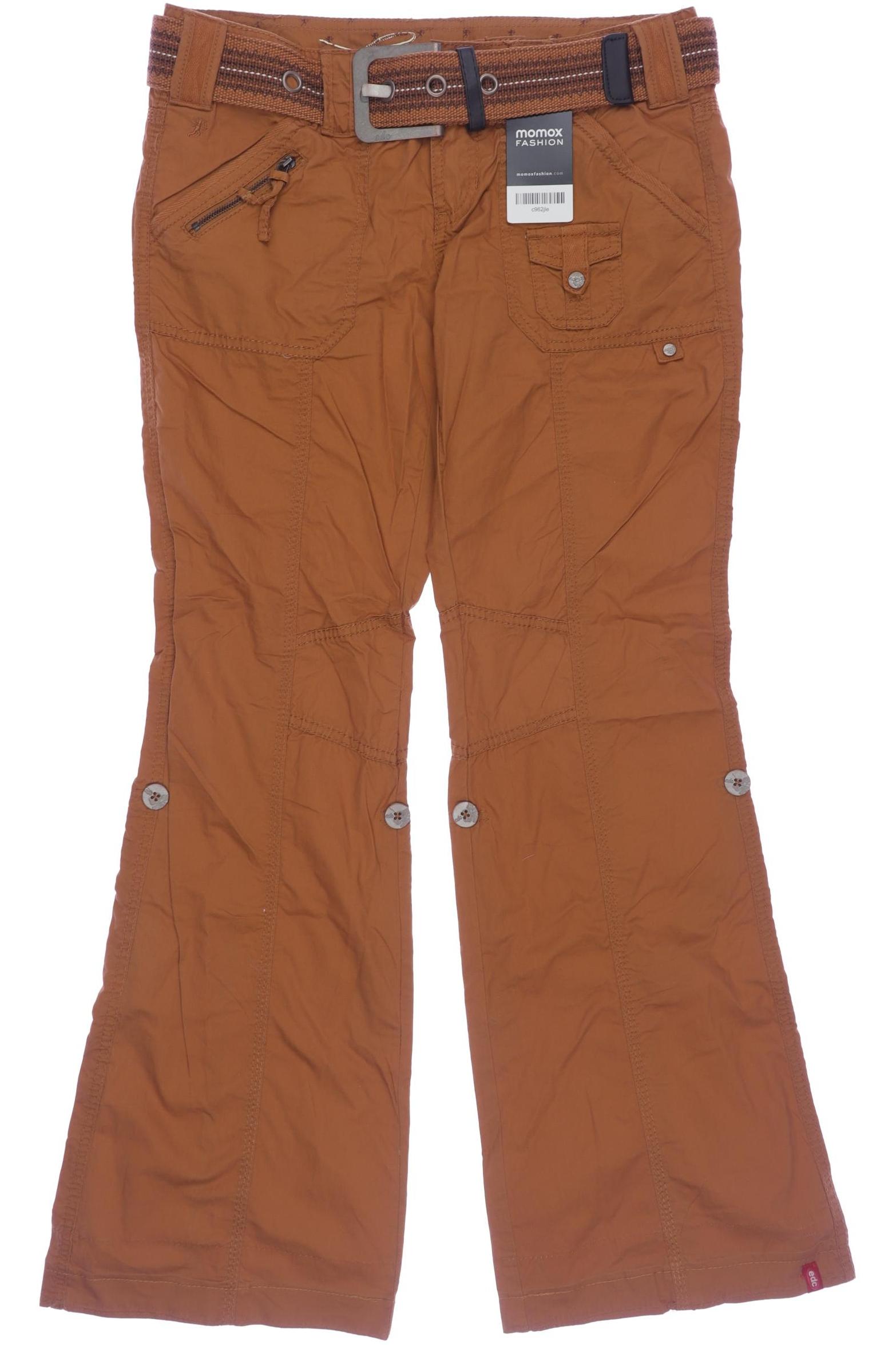 

edc by Esprit Damen Stoffhose, orange, Gr. 38