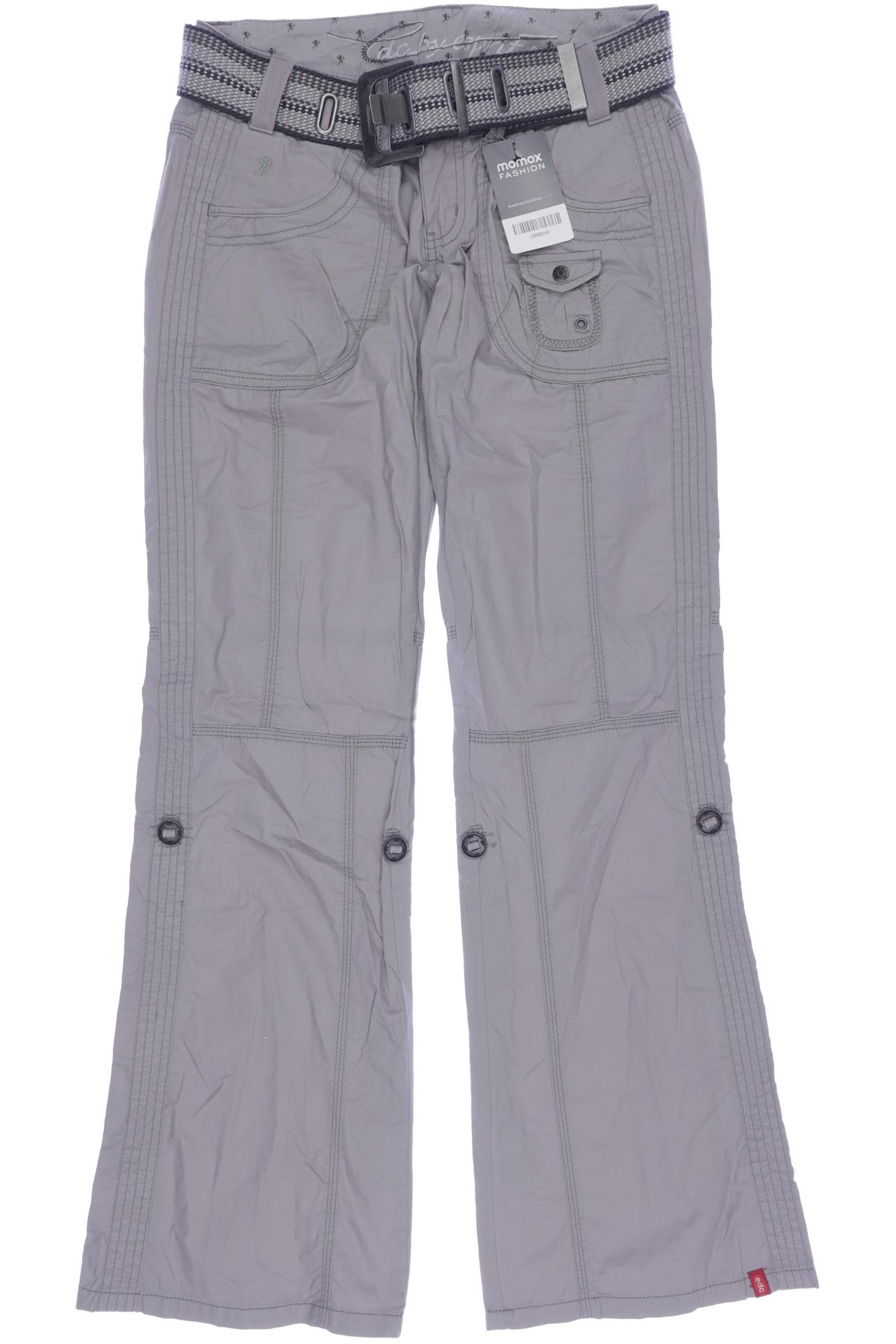 

edc by Esprit Damen Stoffhose, grau, Gr. 34