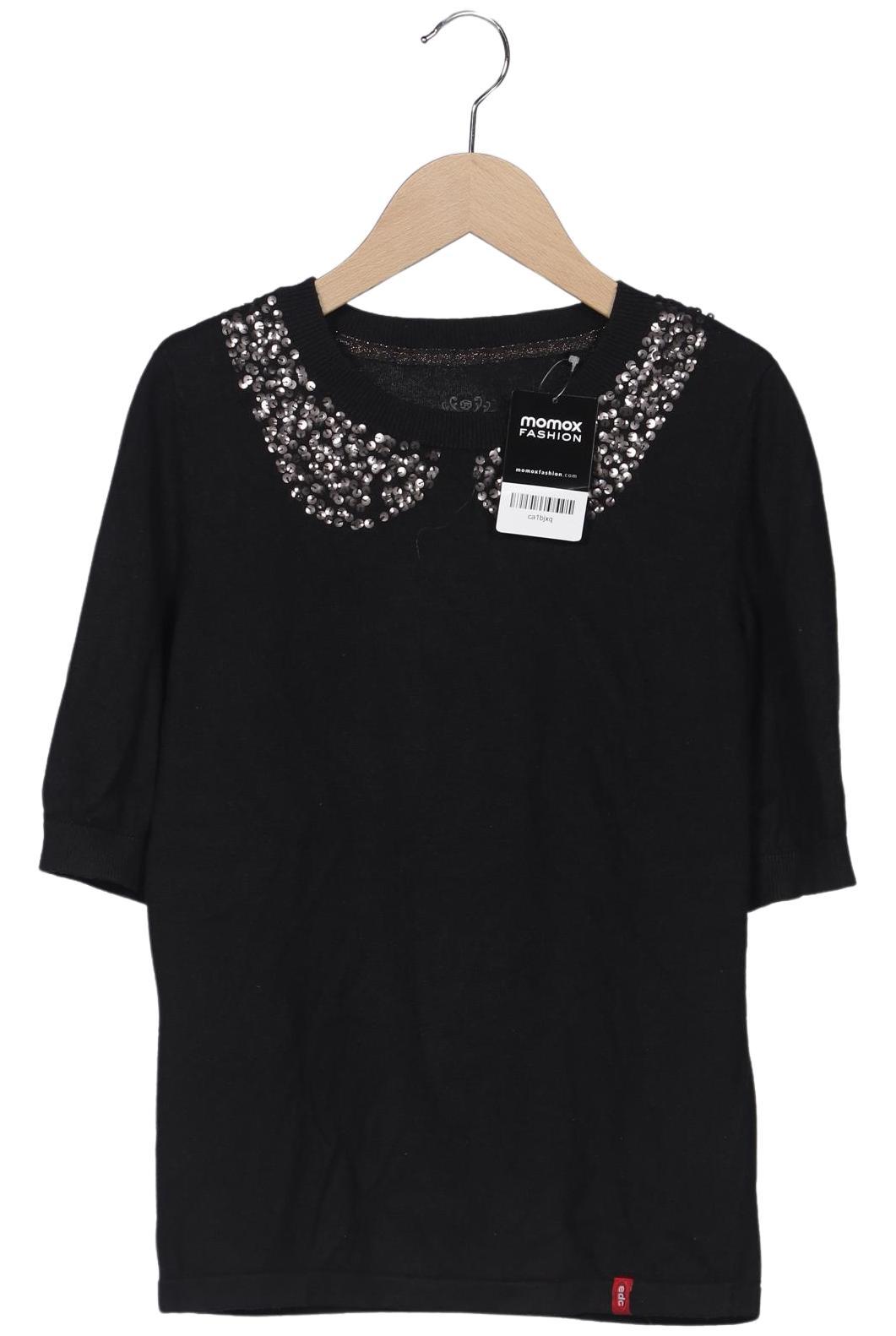

edc by Esprit Damen Pullover, schwarz, Gr. 38