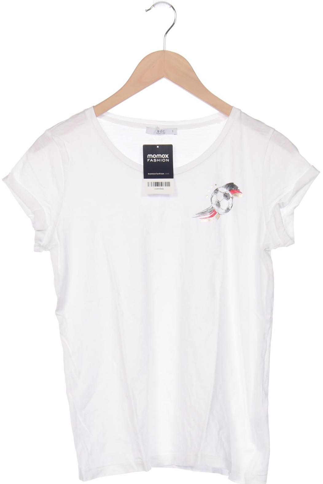 

edc by Esprit Damen T-Shirt, weiß, Gr. 36
