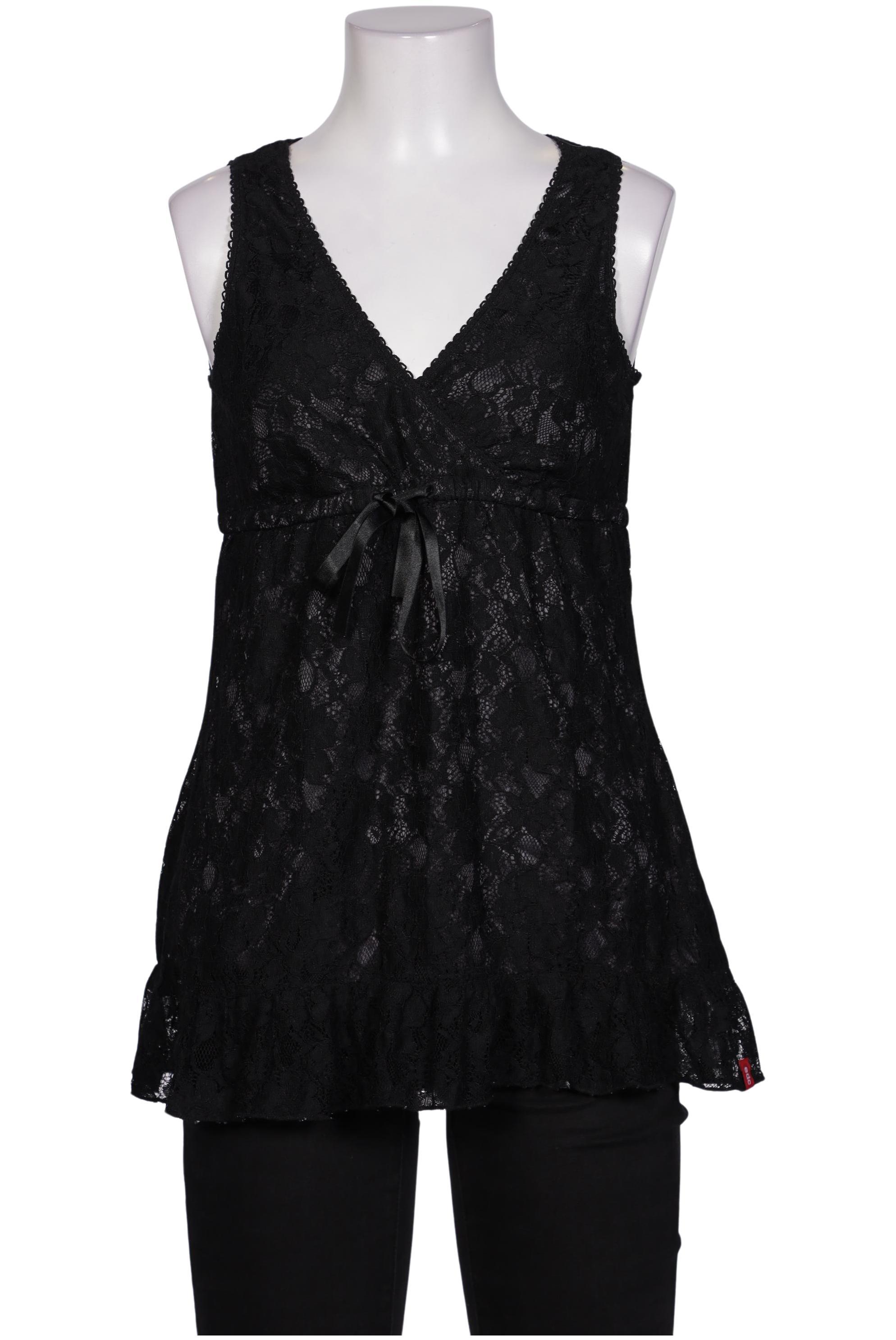 

edc by Esprit Damen Bluse, schwarz, Gr. 36