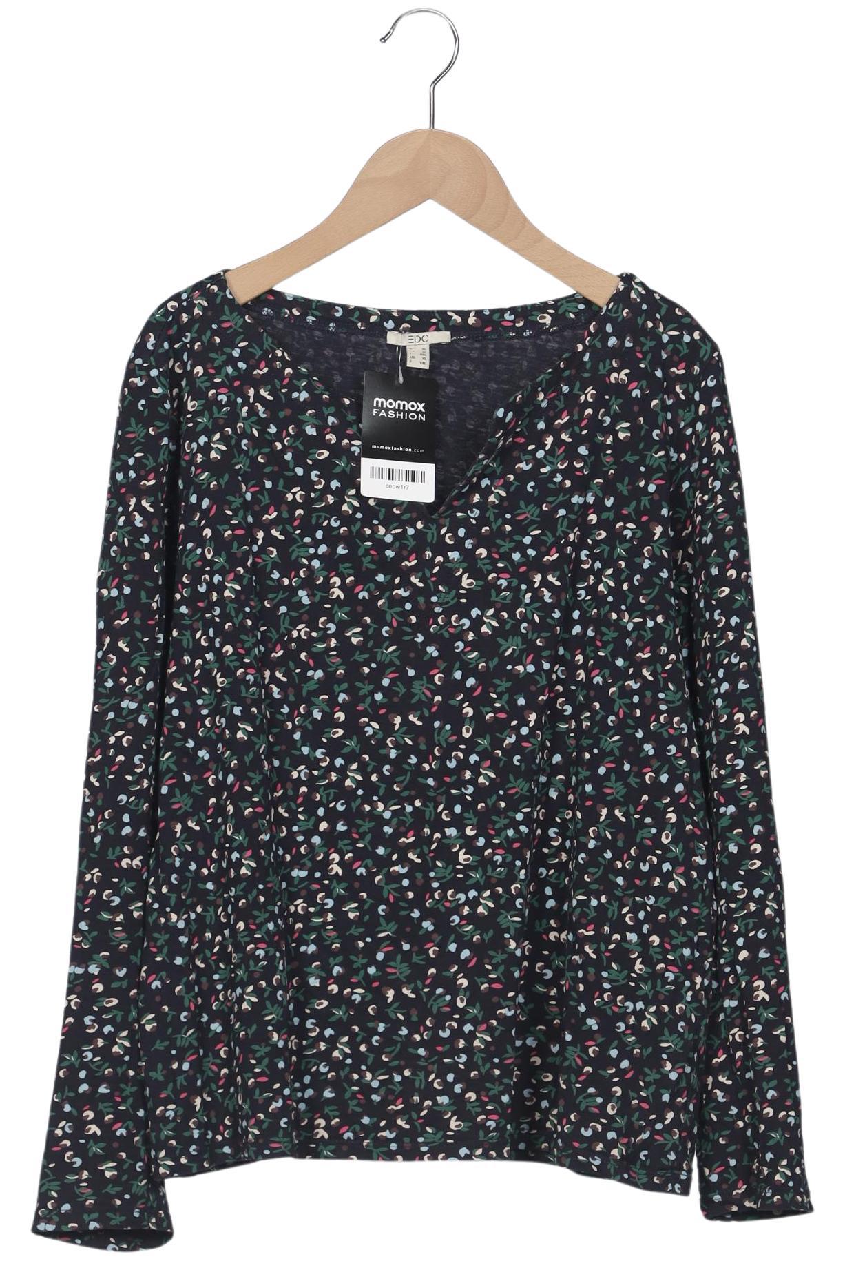 

edc by Esprit Damen Langarmshirt, mehrfarbig, Gr. 44