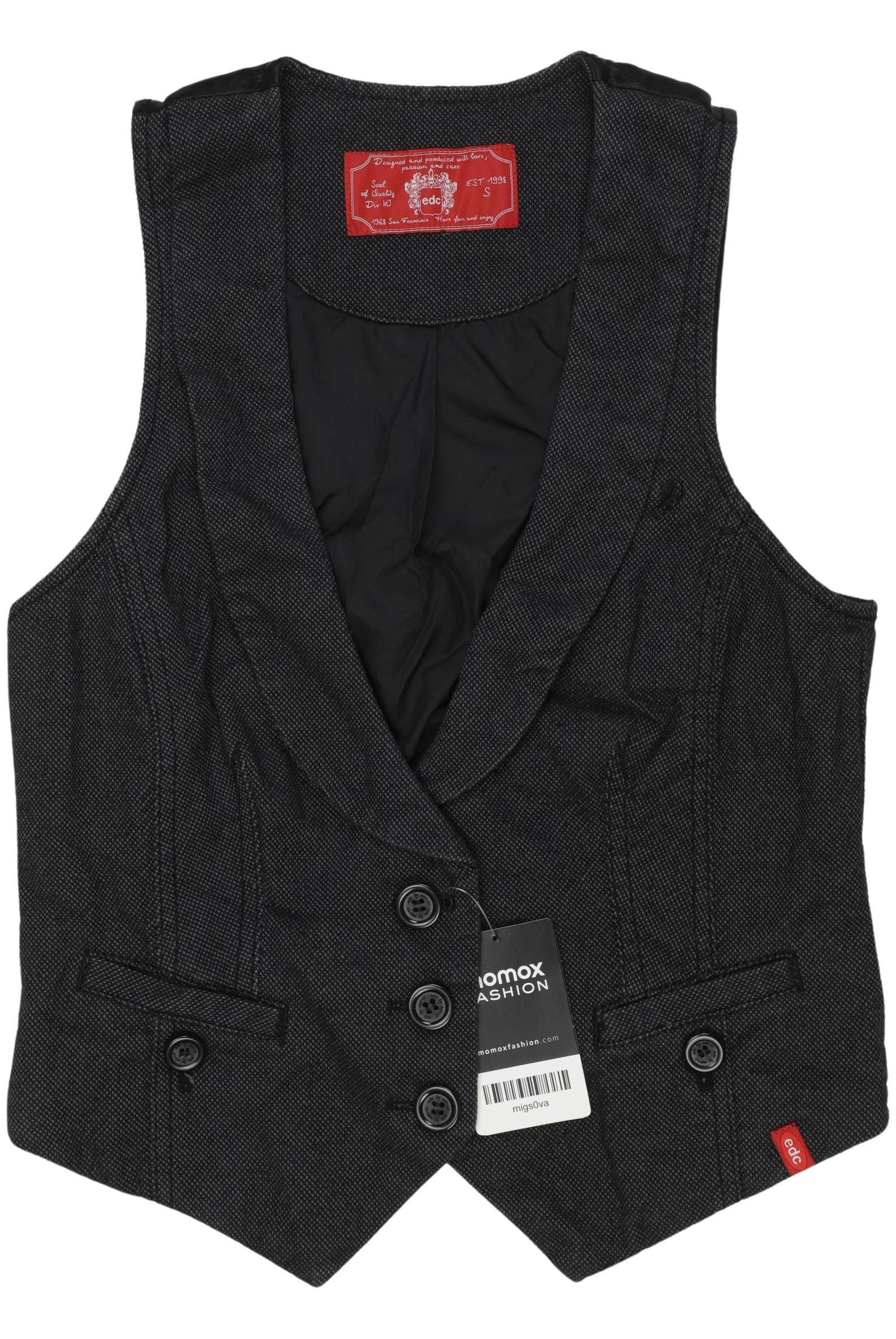 

edc by Esprit Damen Weste, schwarz, Gr. 36