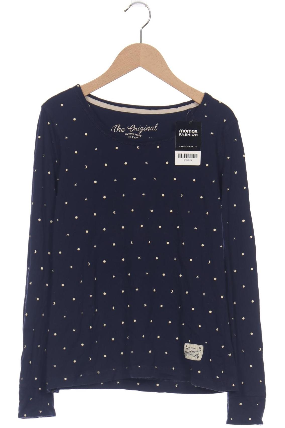 

edc by Esprit Damen Langarmshirt, marineblau, Gr. 36