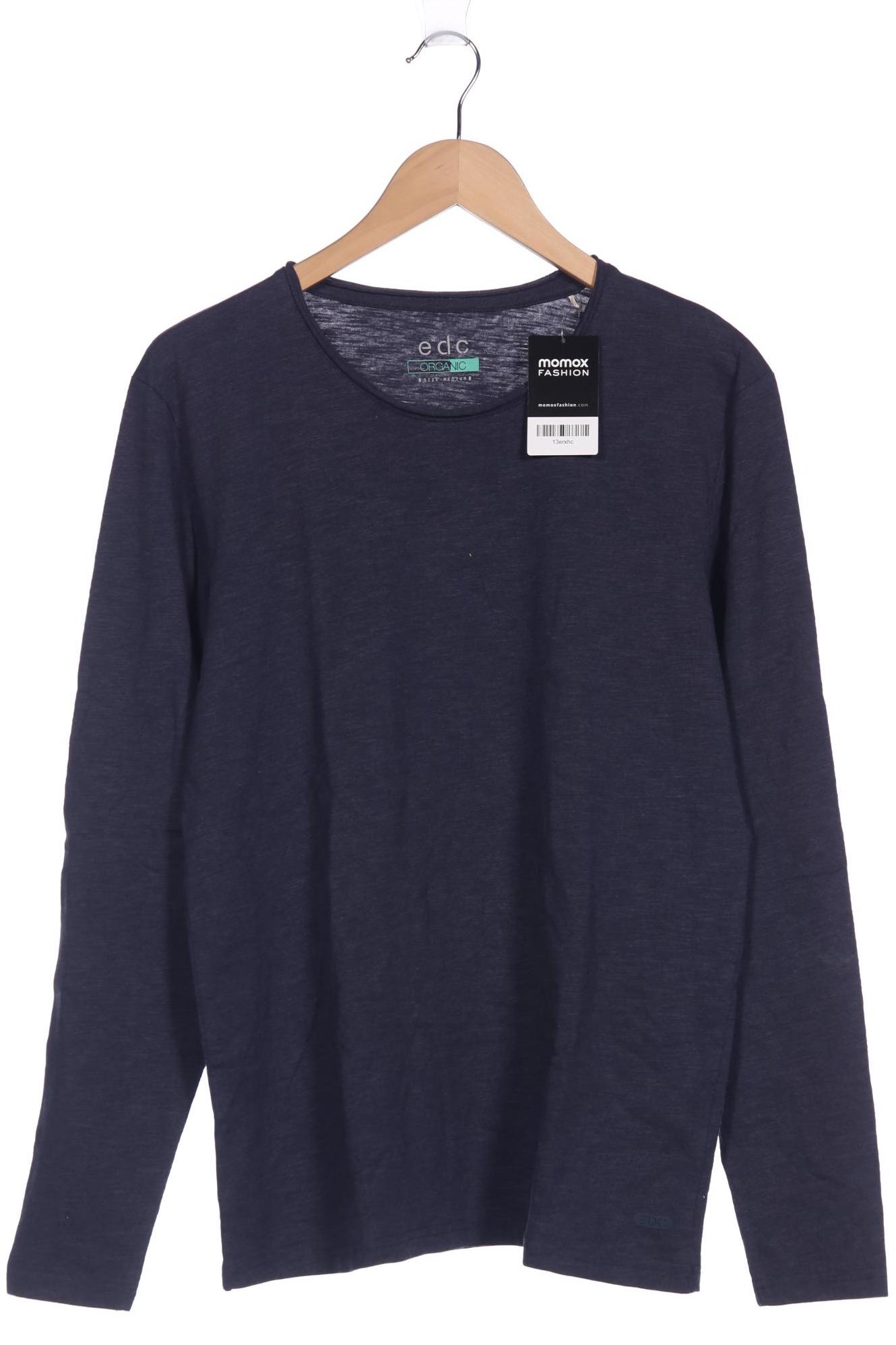 

edc by Esprit Herren Langarmshirt, marineblau, Gr. 48