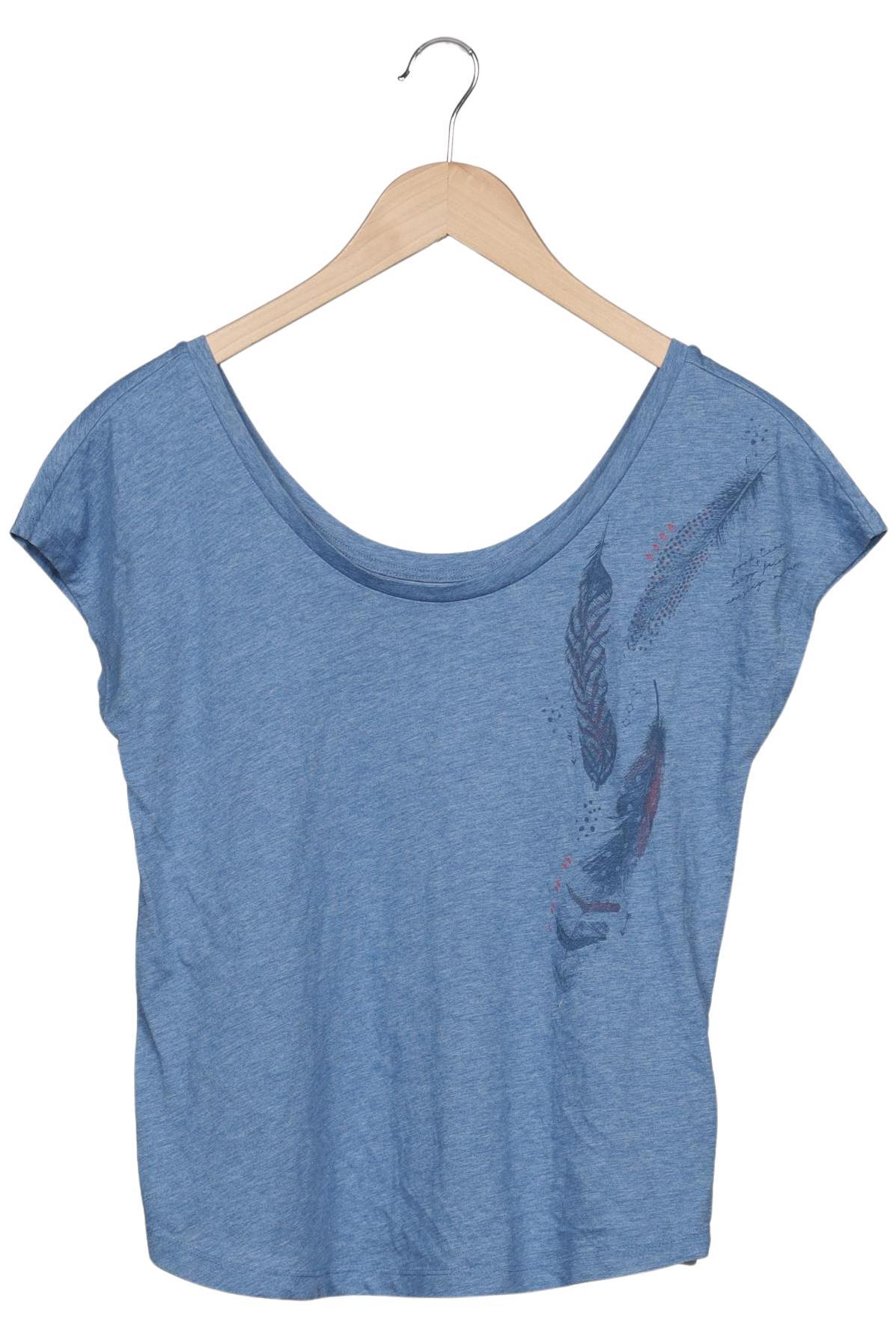 

edc by Esprit Damen T-Shirt, blau, Gr. 36