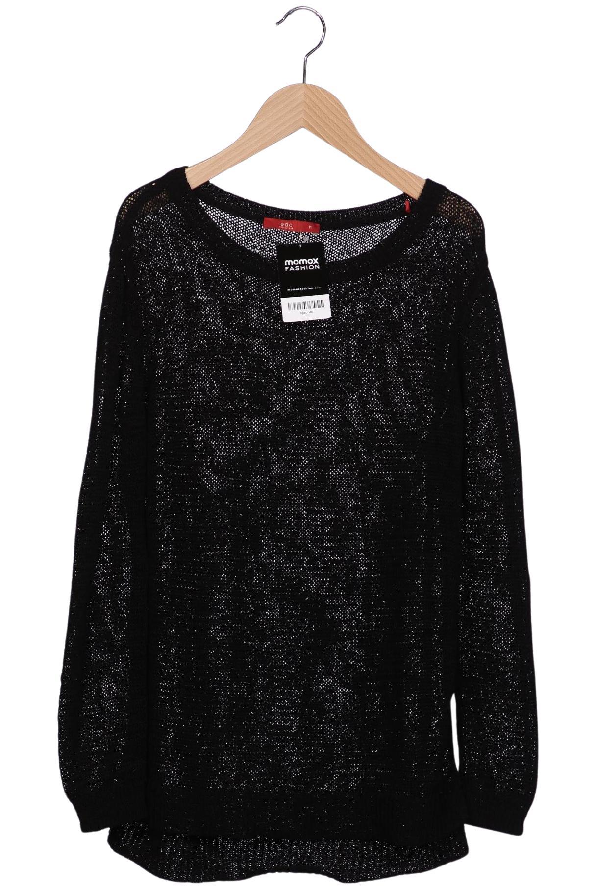 

edc by Esprit Damen Pullover, schwarz, Gr. 38