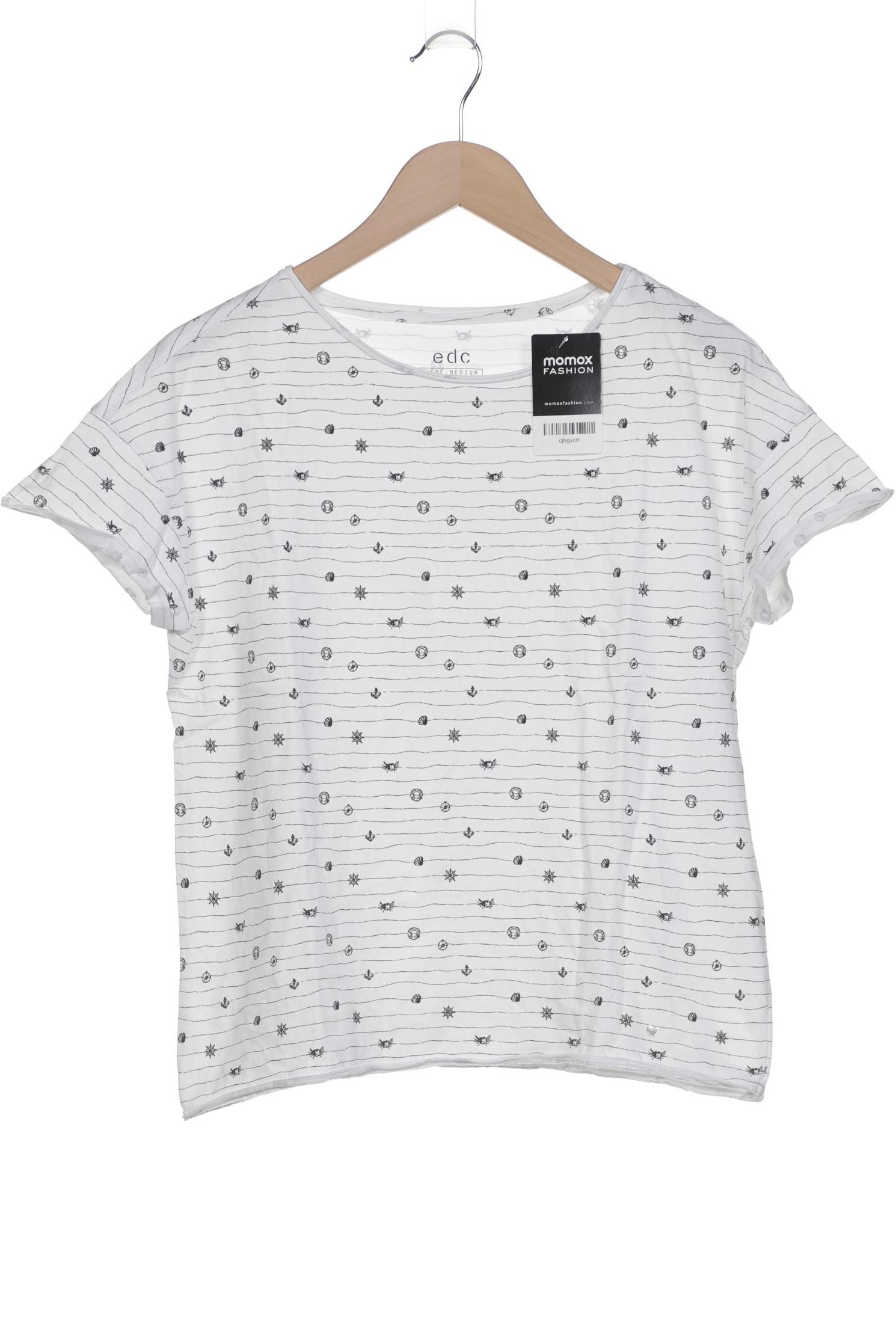 

edc by Esprit Damen T-Shirt, weiß, Gr. 38