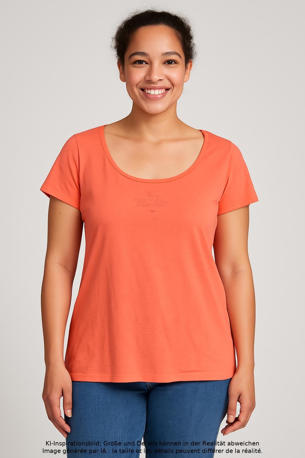 

edc by Esprit Damen T-Shirt, orange, Gr. 44
