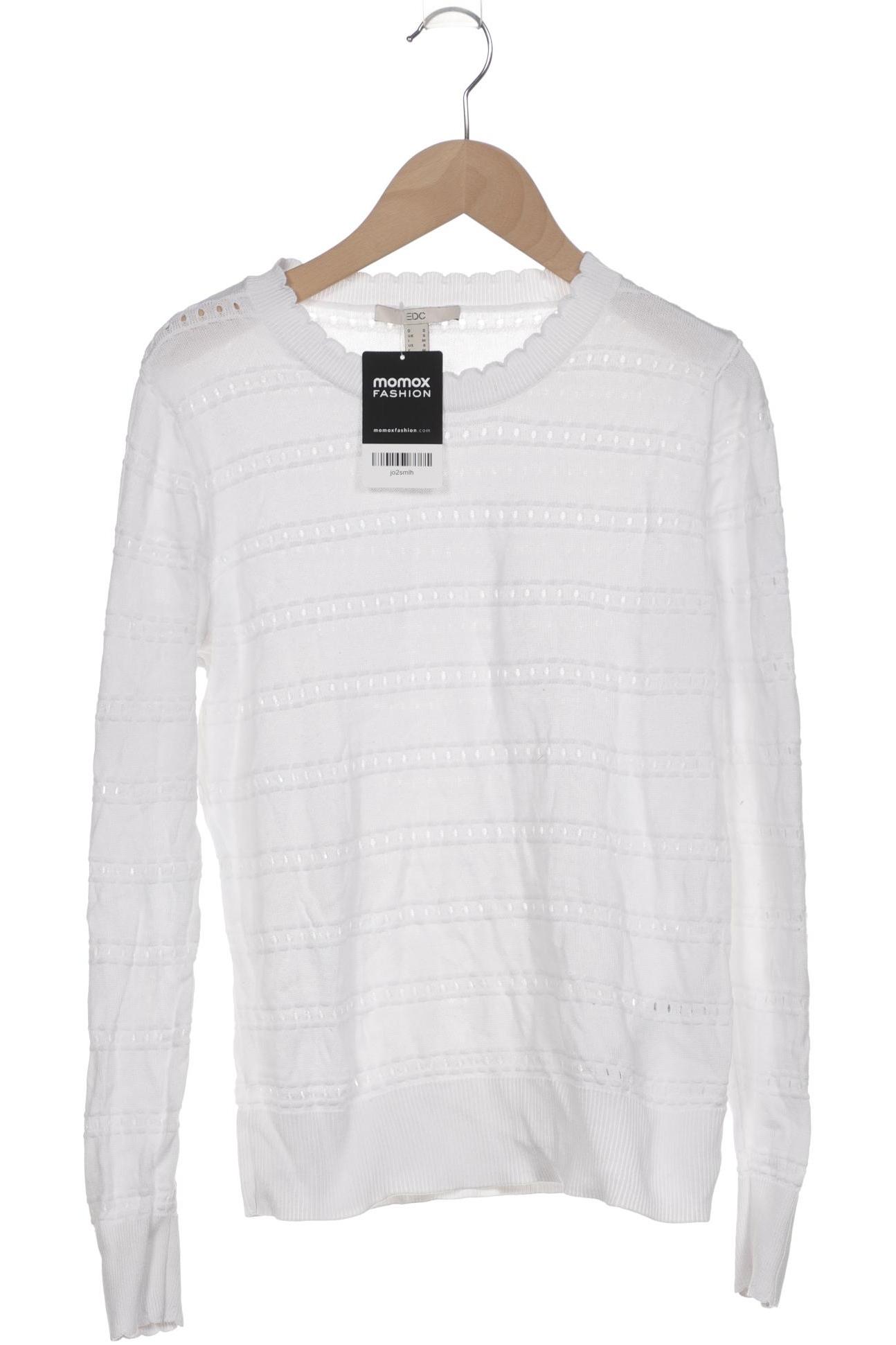 

edc by Esprit Damen Pullover, weiß, Gr. 36