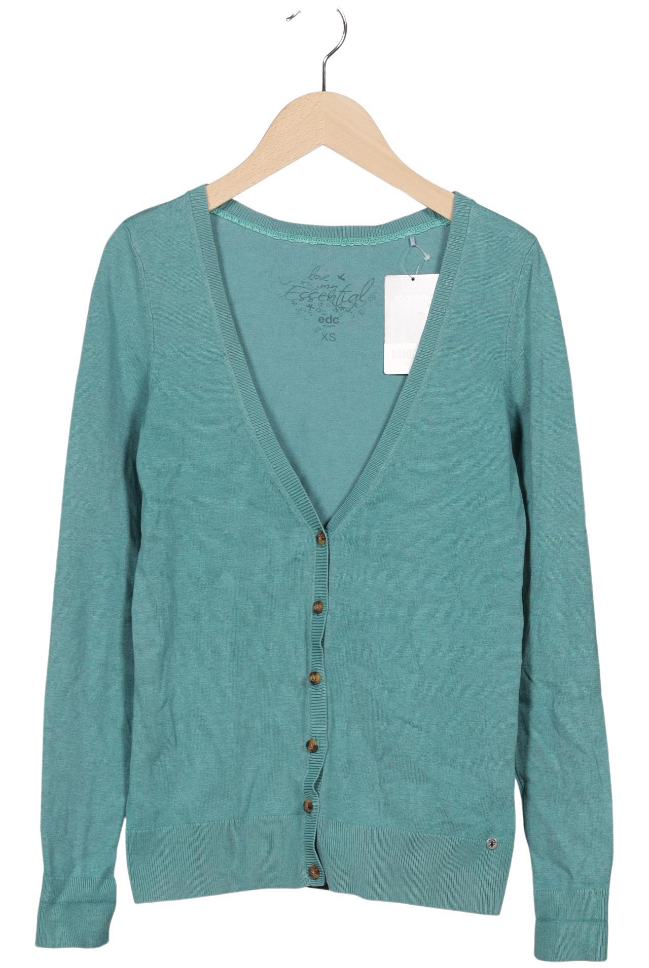 

edc by Esprit Damen Strickjacke, türkis, Gr. 34