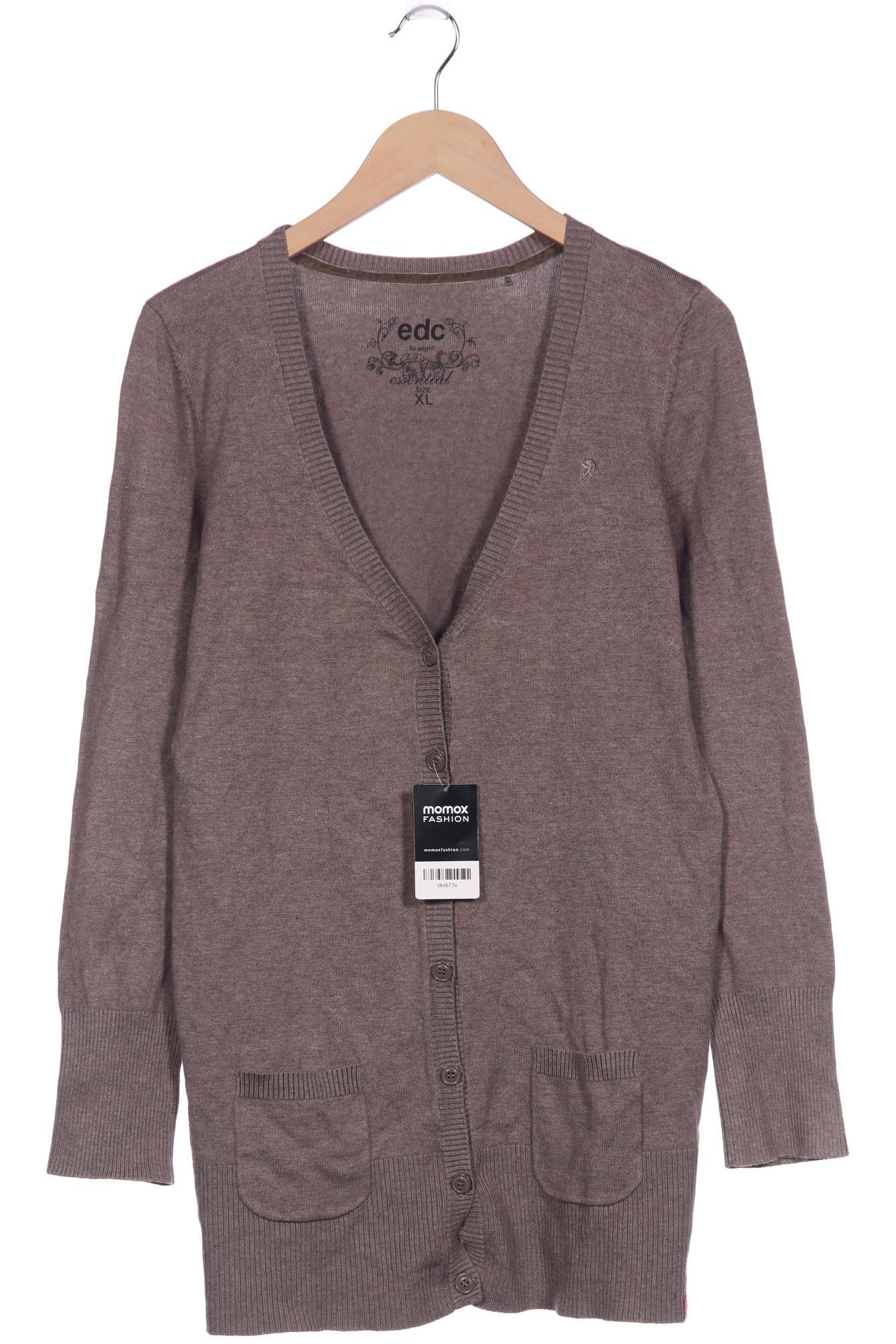 

edc by Esprit Damen Strickjacke, braun, Gr. 44