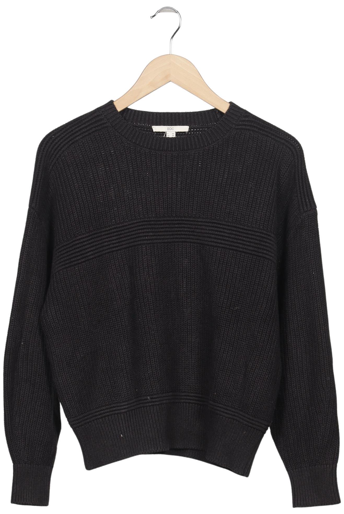 

edc by Esprit Damen Pullover, schwarz, Gr. 34