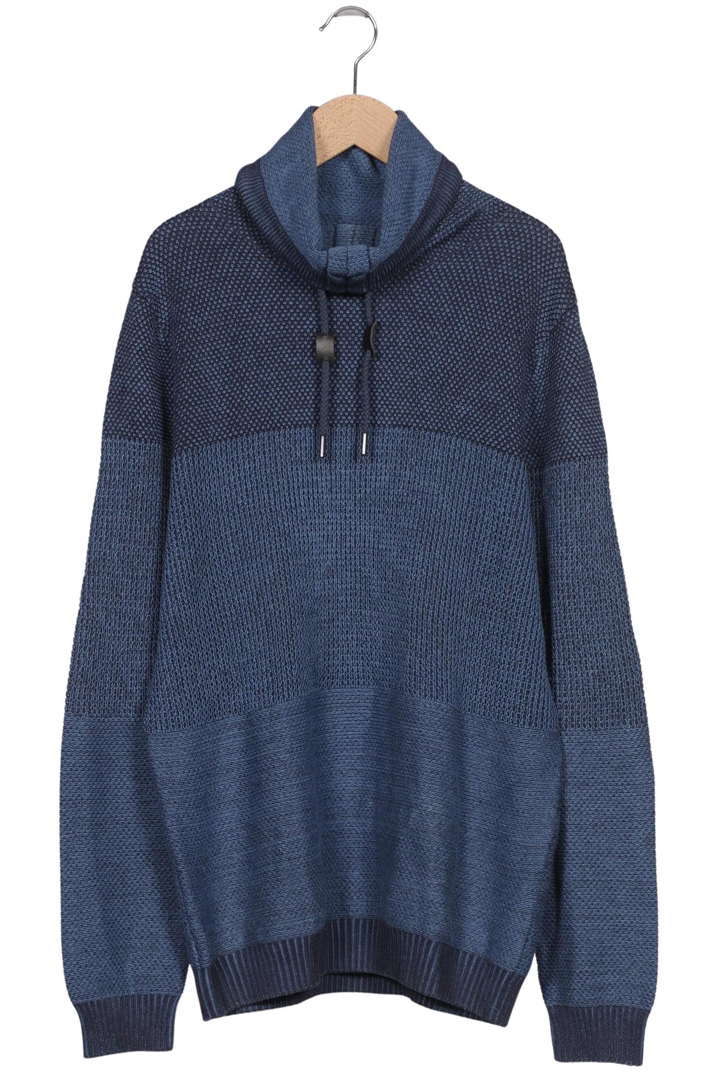 

edc by Esprit Herren Pullover, blau, Gr. 48