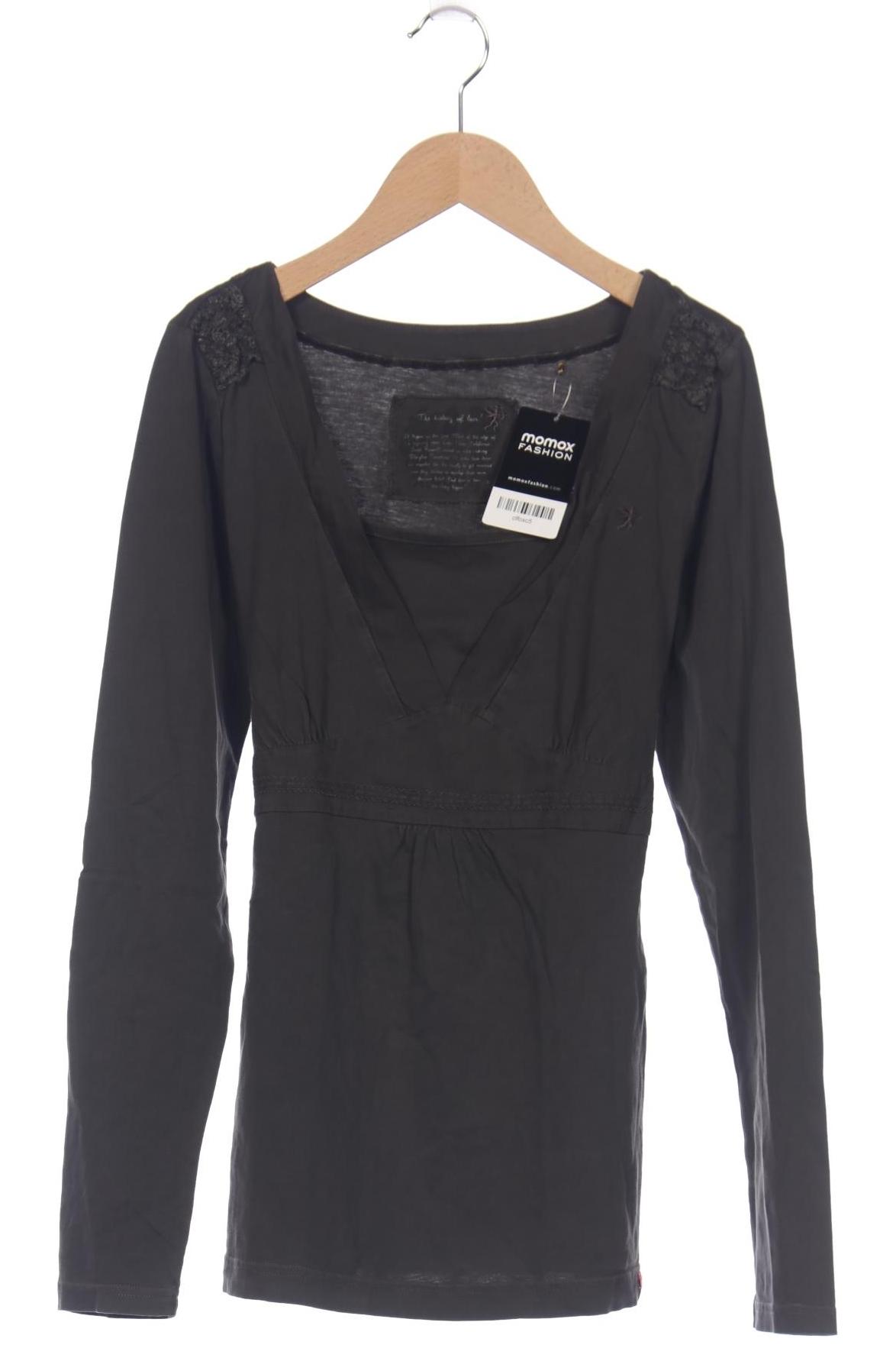 

edc by Esprit Damen Langarmshirt, grau, Gr. 38