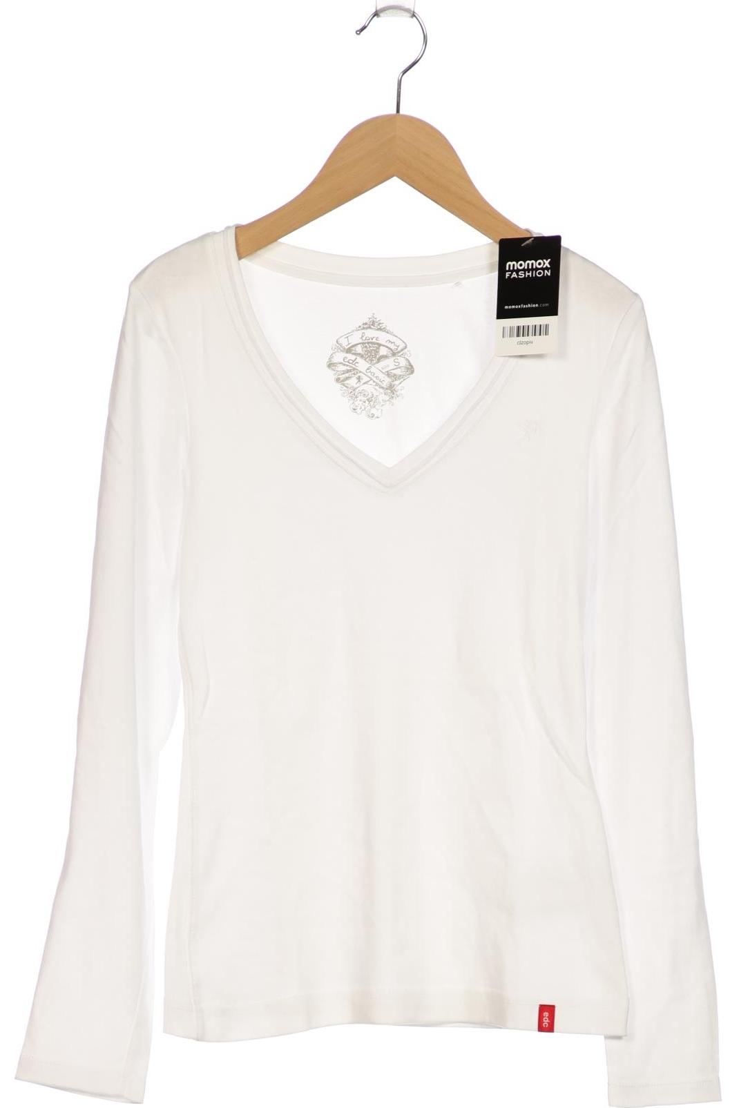 

edc by Esprit Damen Langarmshirt, weiß, Gr. 36