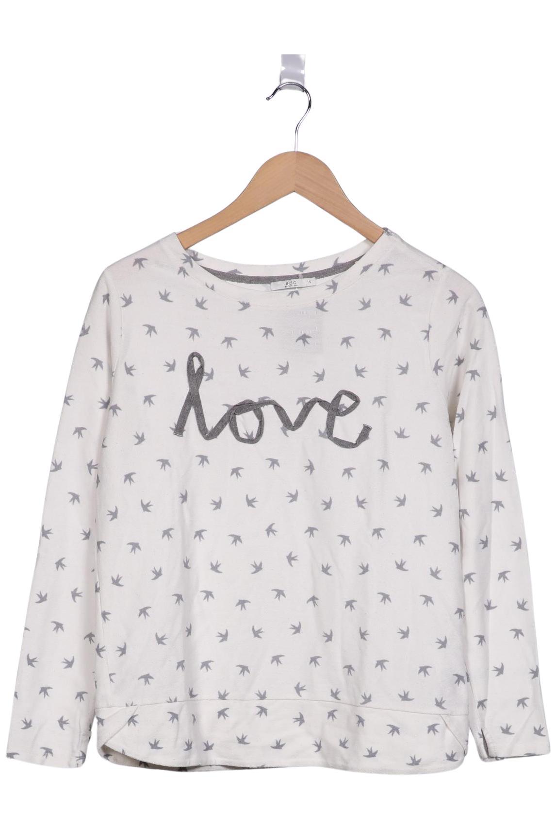 

edc by Esprit Damen Langarmshirt, weiß, Gr. 36