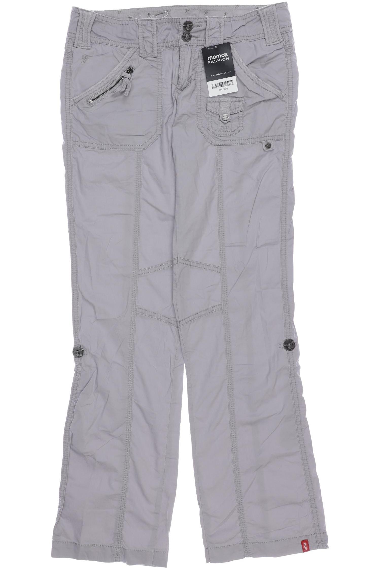 

edc by Esprit Damen Stoffhose, grau, Gr. 32
