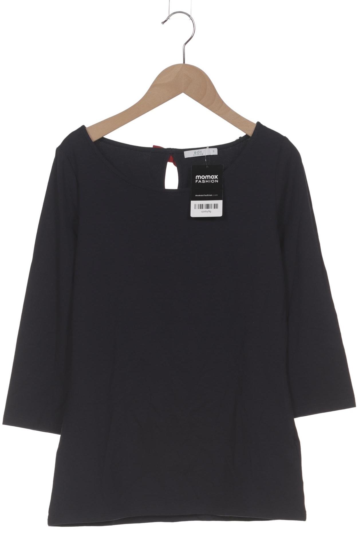 

edc by Esprit Damen Langarmshirt, marineblau, Gr. 36